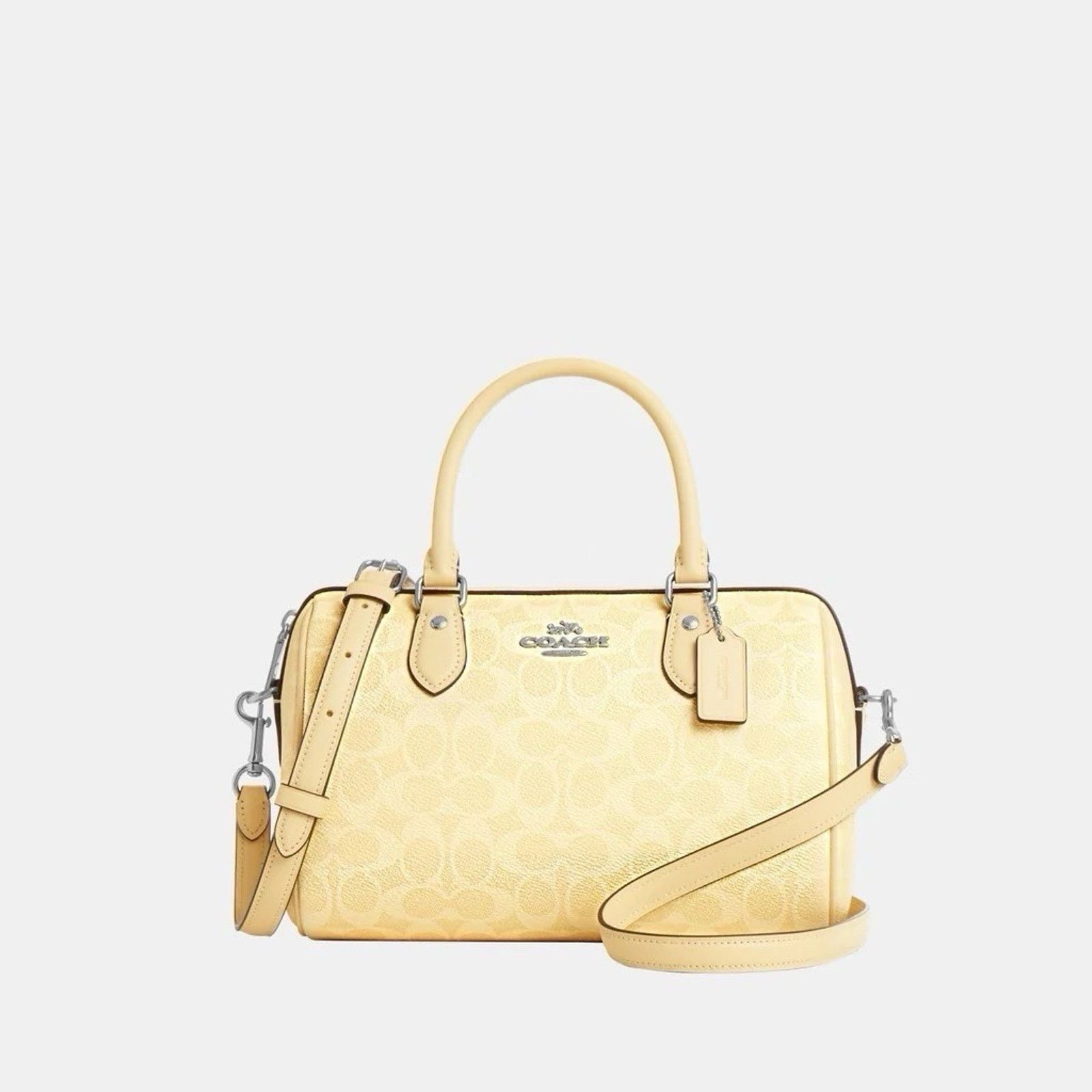 Coach NWT Coach Rowan Satchel Bag Signature Canvas CV961 Hay Size ONE SIZE - 7 Thumbnail