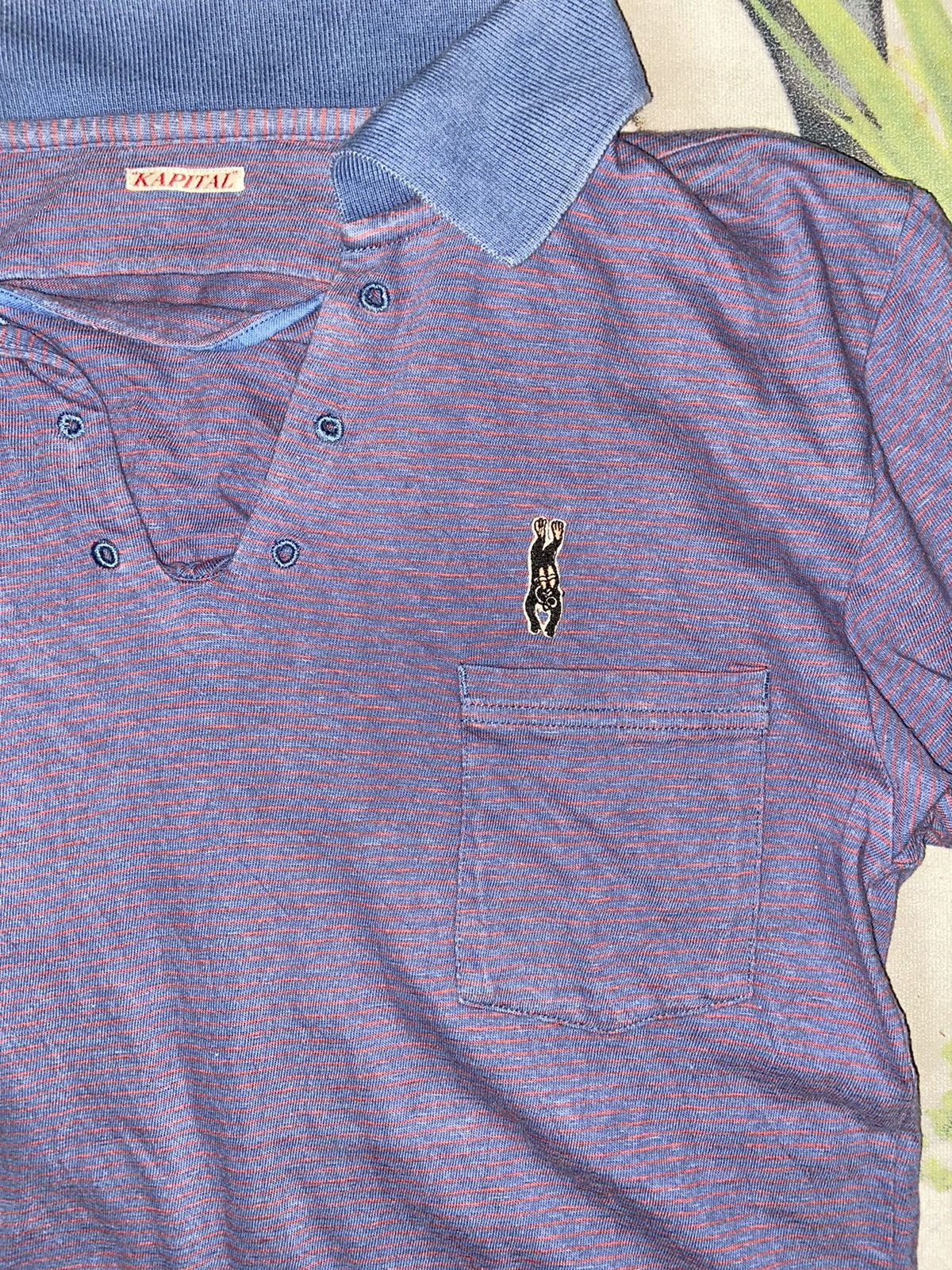 Japanese Brand × Kapital KAPITAL STRIPE POCKET TEE LOGO Size S / US 4 / IT 40 - 3 Thumbnail