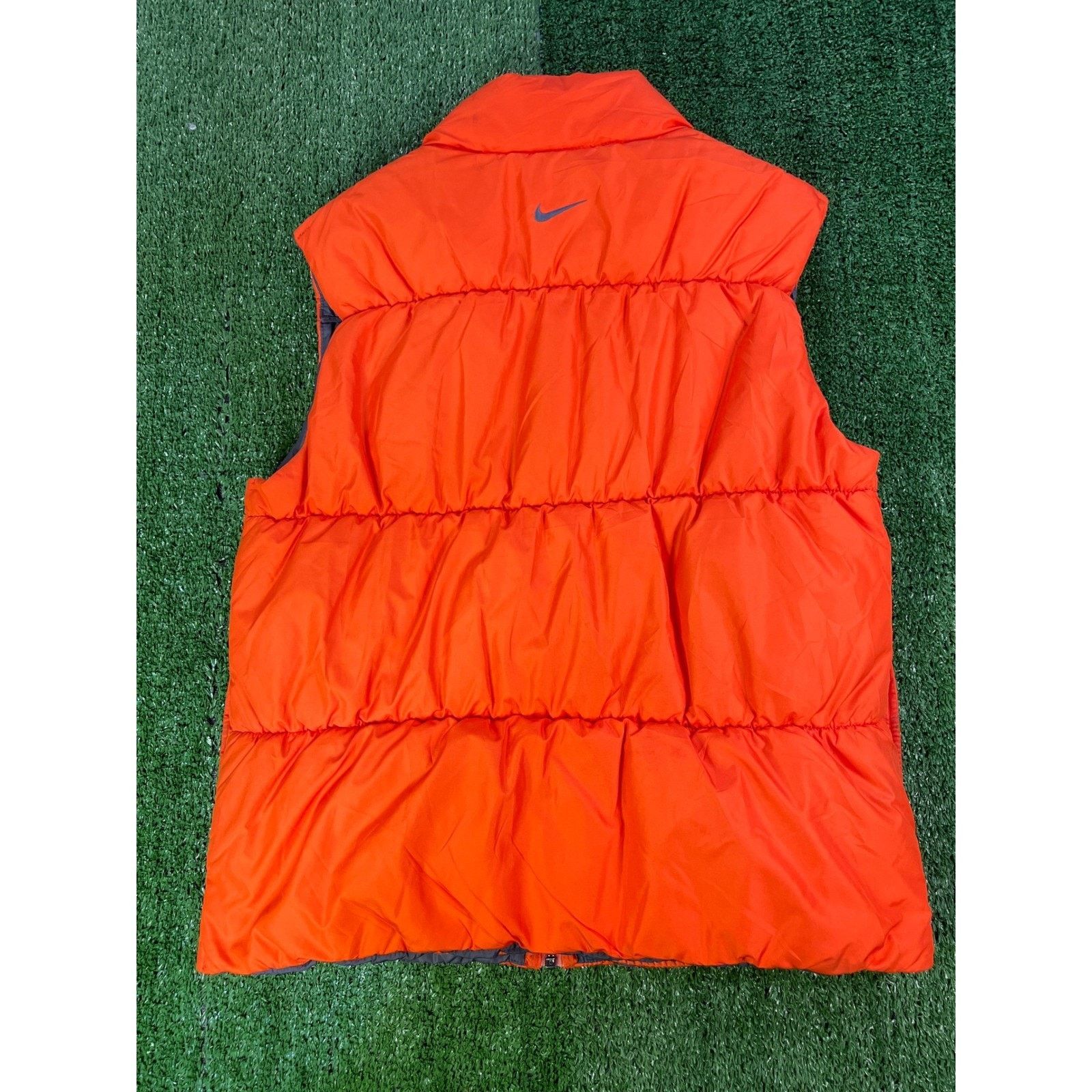 Nike Nike Womens Puffer Vest Orange Full Zip Jacket Logo S/M Size M / US 6-8 / IT 42-44 - 8 Thumbnail