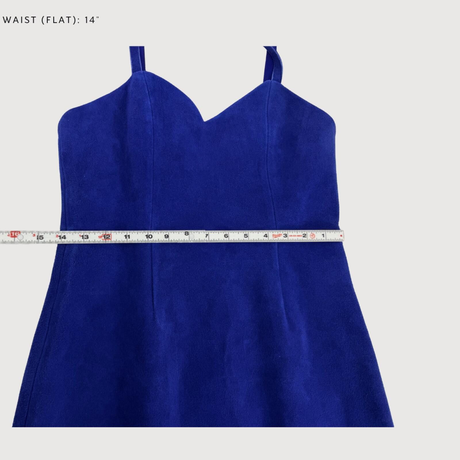 SLY SLY Suede Mini A-Line Dress Blue S Size S / US 4 / IT 40 - 7 Thumbnail
