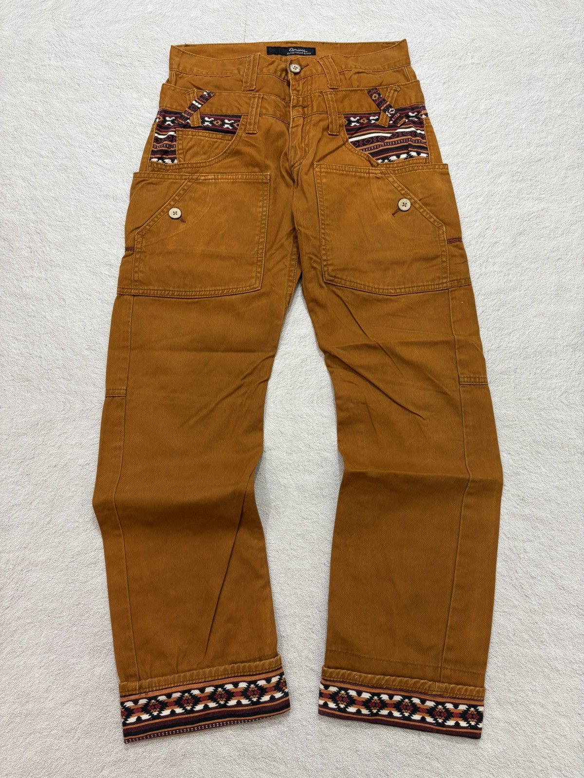 Kapital Kapital Canvas Waist Repairman Track Pants Orange | Grailed