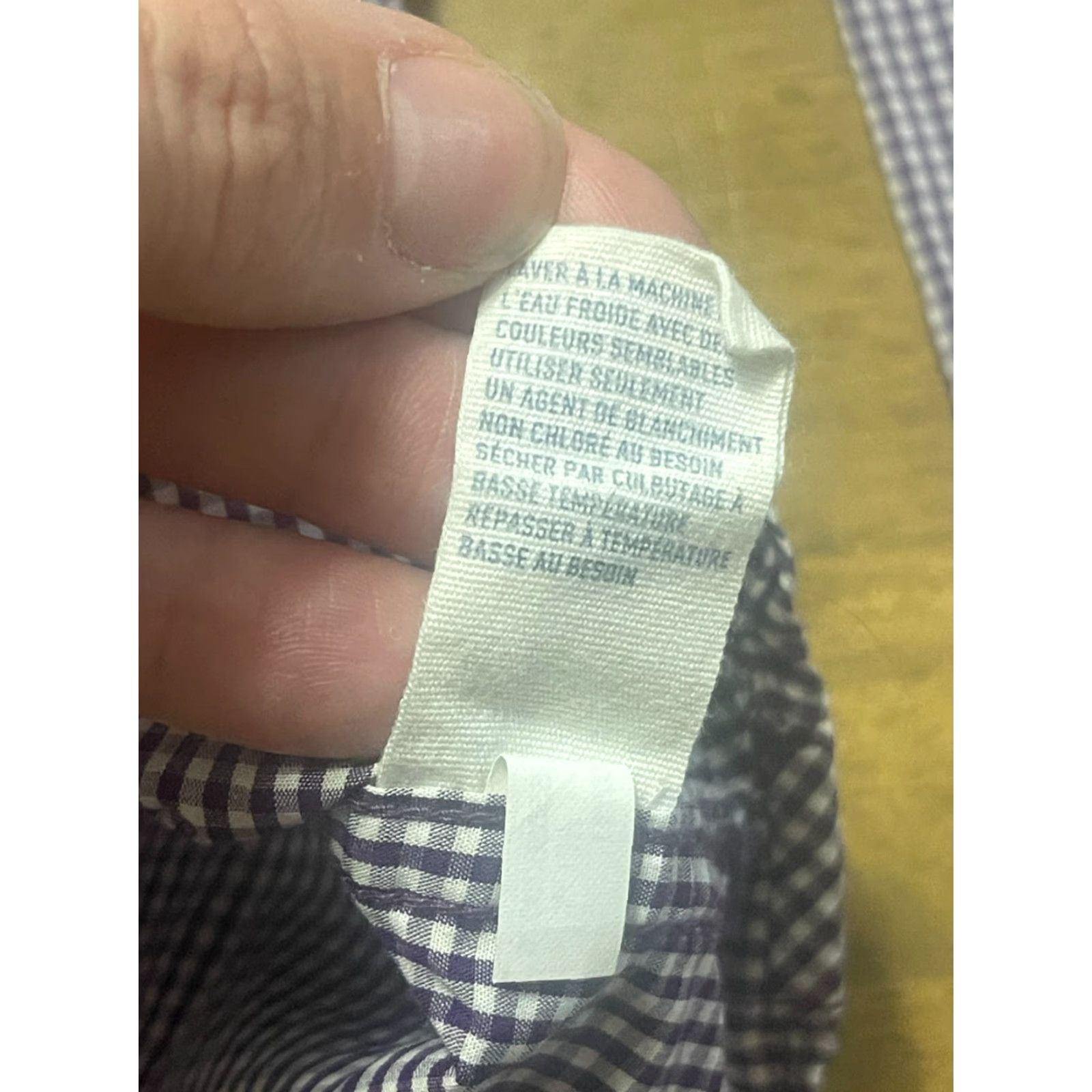 Arrow Arrow Shirt Men's Large Purple White Check Button Down Boyfriend Fit Long Sleeve Casual Regular Arrow Shirt Bed? Size US L / EU 52-54 / 3 - 7 Thumbnail