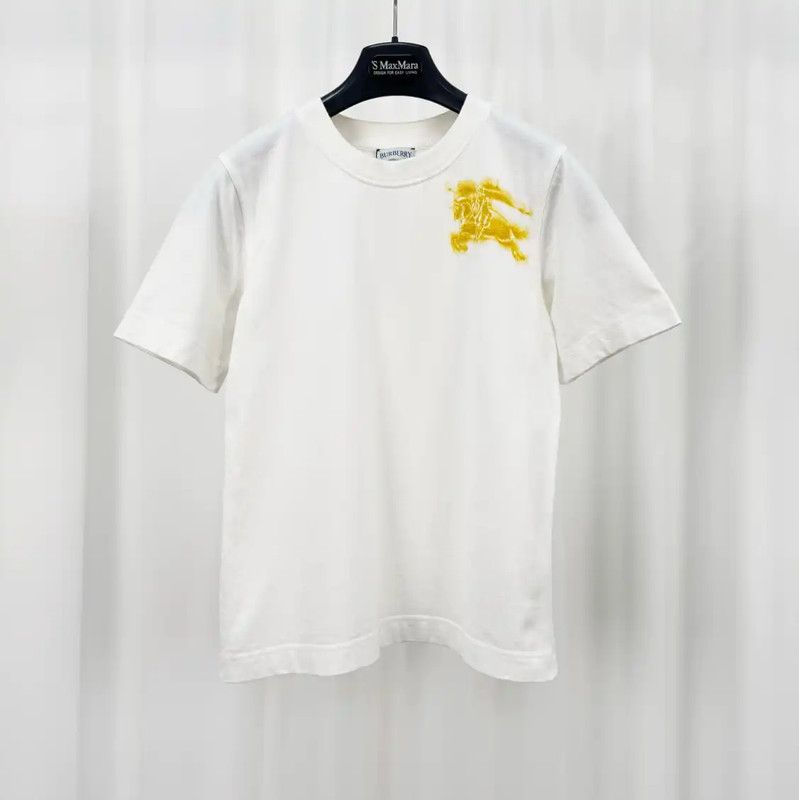 Burberry Burberry White Logo Print Short Sleeve T-Shirt Size XS / US 0-2 / IT 36-38 - 1 Thumbnail