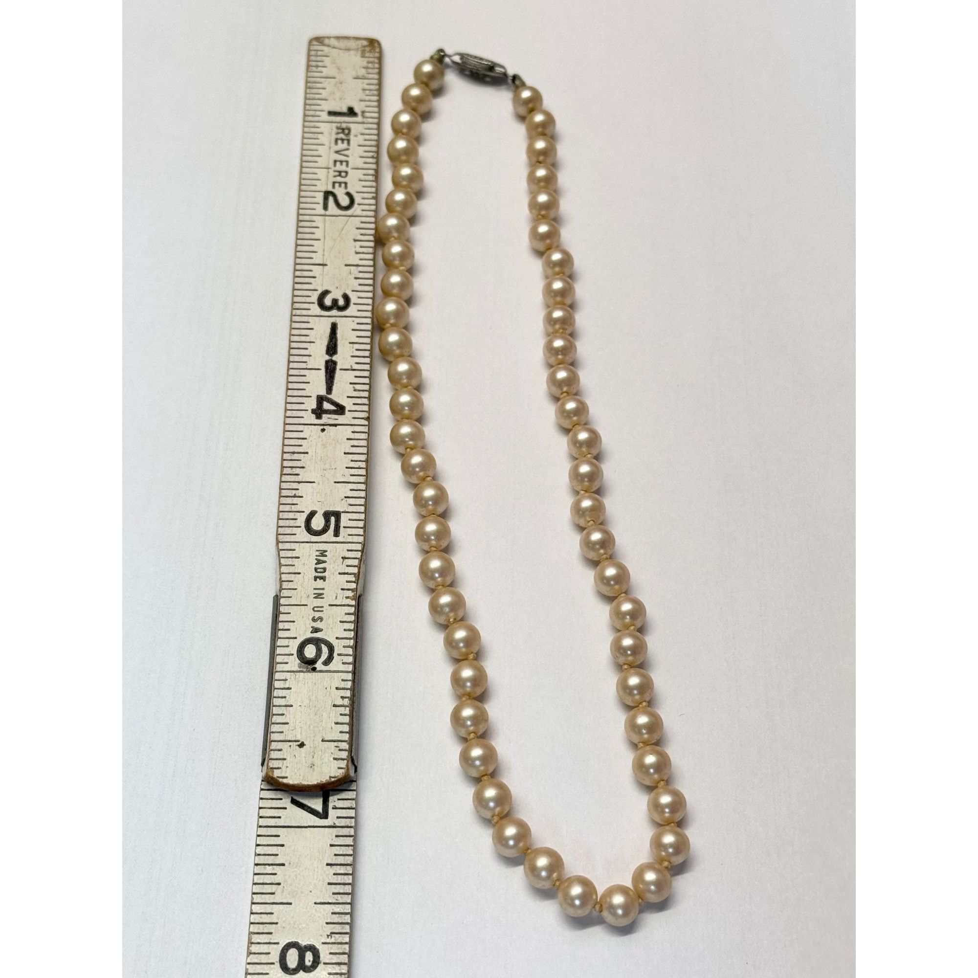 Vintage Vintage faux pearl filigree clasp necklace Size ONE SIZE - 6 Thumbnail