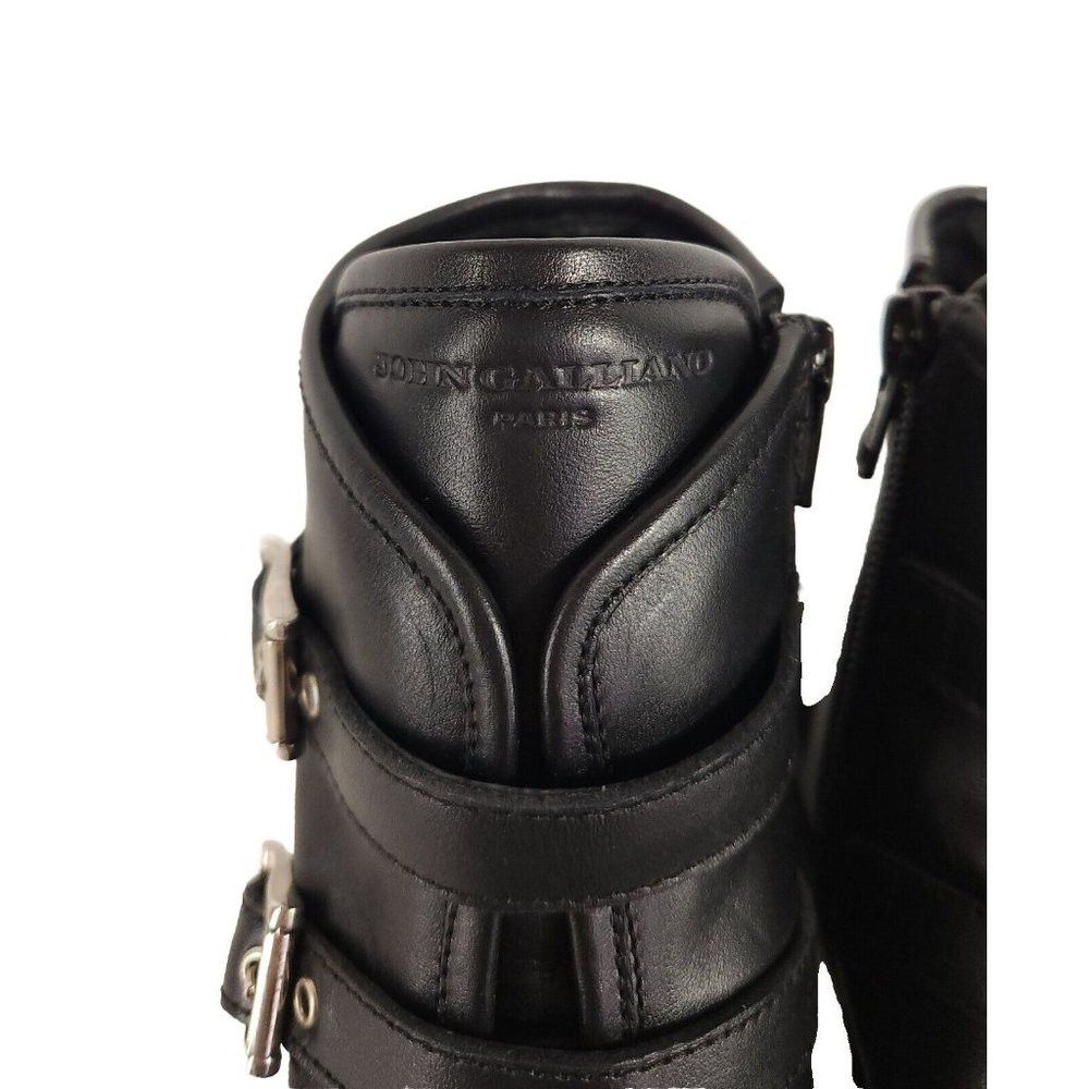 John Galliano John Galliano Paris Three Buckle Leather Ankle Boots 35 5 Size US 5 / IT 35 - 5 Thumbnail