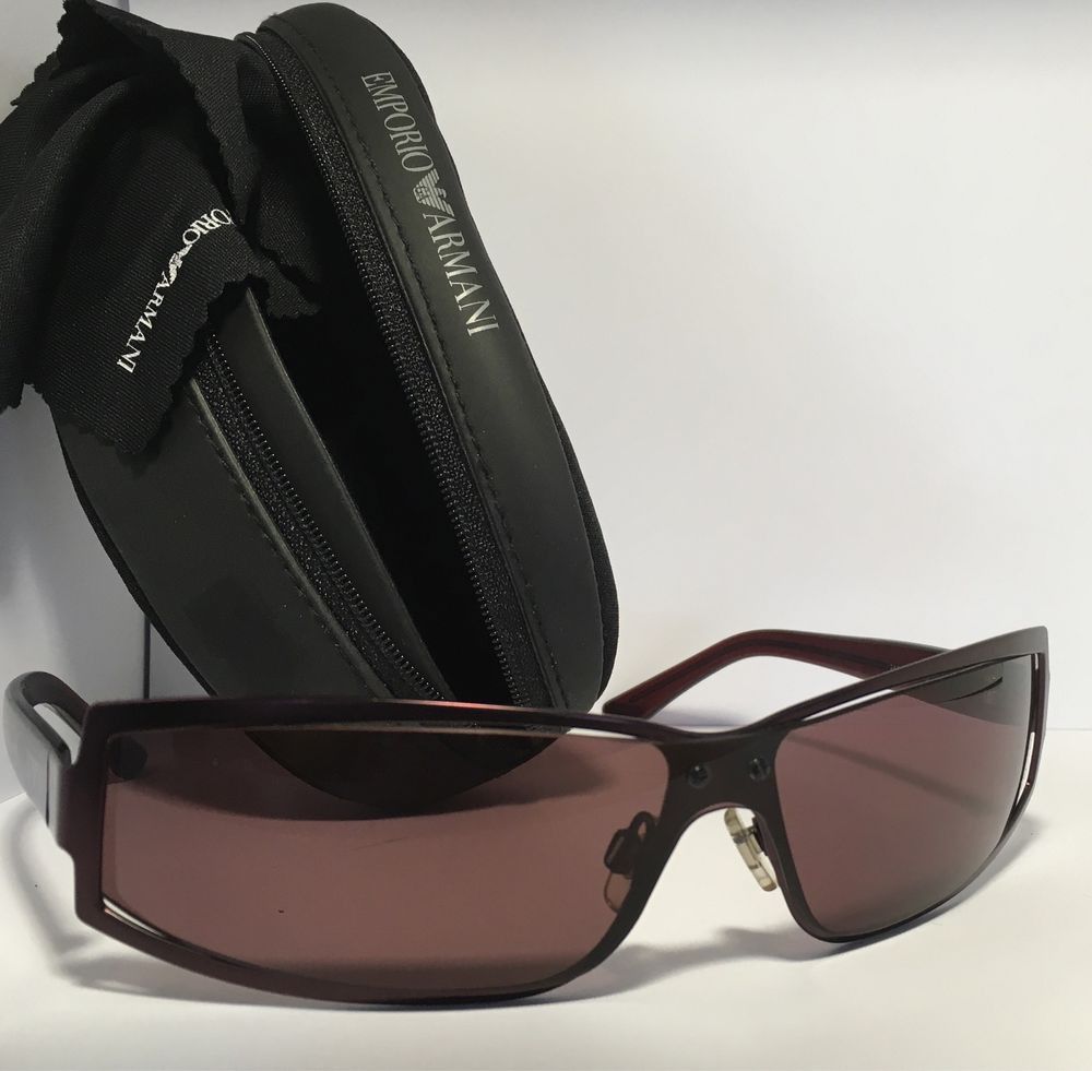 Emporio Armani Armani Vintage Sunglasses Black/Burgundy Size ONE SIZE - 1 Thumbnail