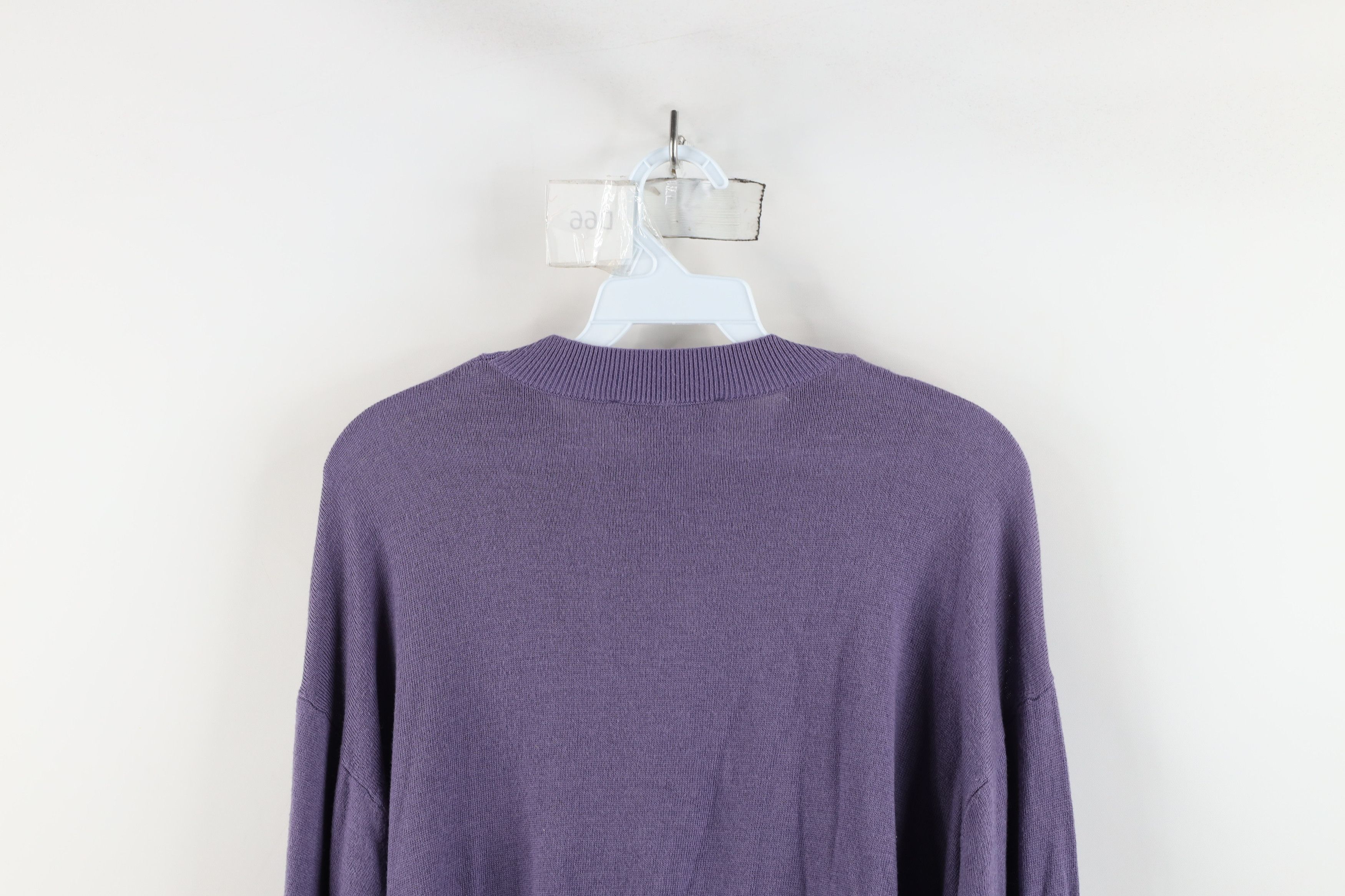 Magaschoni × Vintage Magaschoni Blank Lightweight Cropped Knit Sweater Purple Size M / US 6-8 / IT 42-44 - 11 Thumbnail