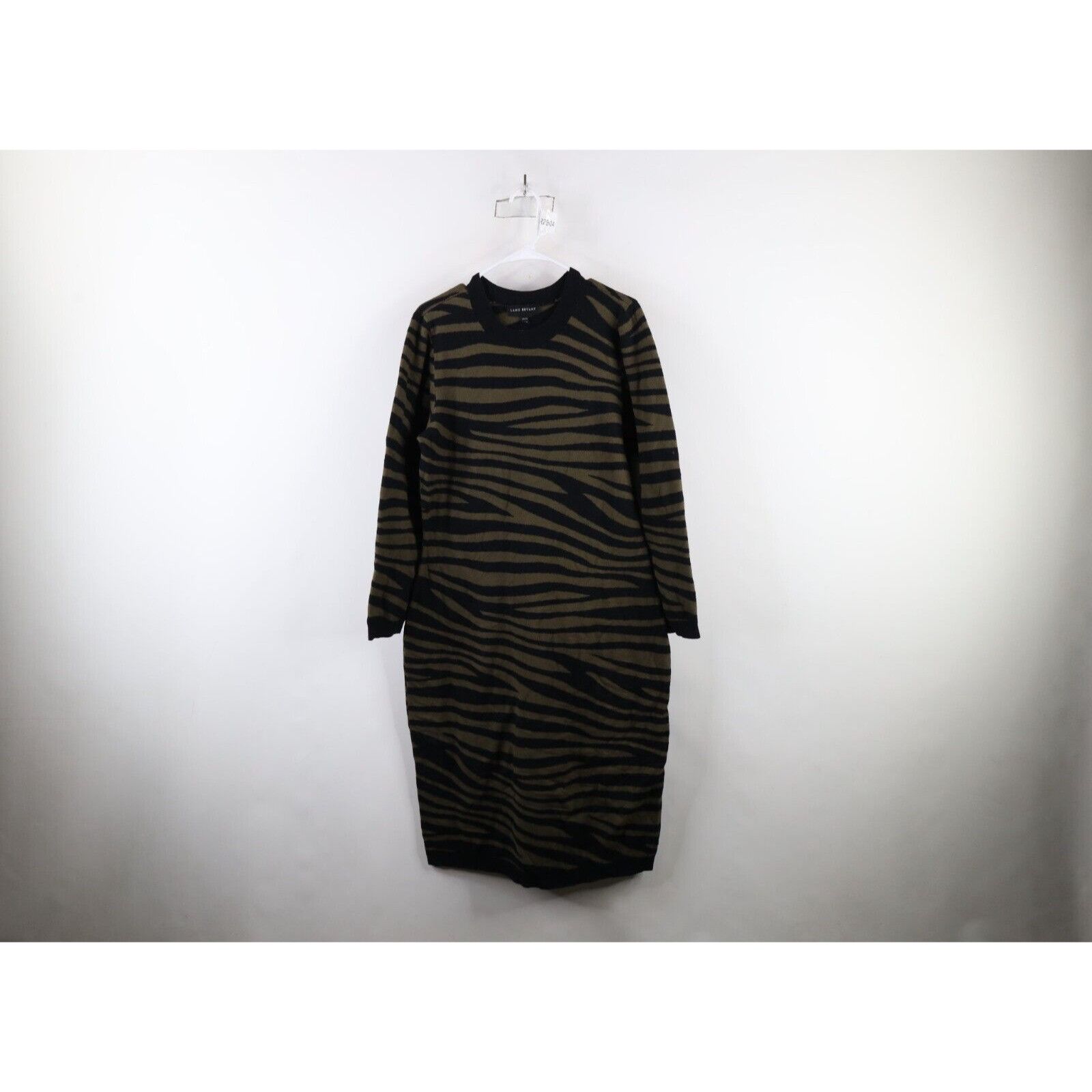 Other Lane Bryant Zebra Striped Knit Long Sleeve Dress Size 4XL / US 24-26 - 1 Thumbnail