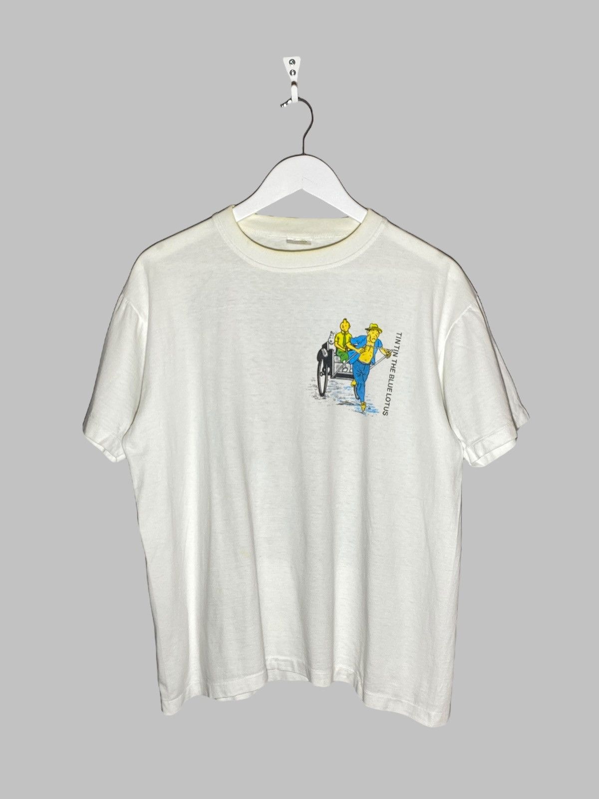 Vintage 🔥 90s TINTIN IN CHINA COMIC PANEL RARE VINTAGE SHIRT 🔥 Size US L / EU 52-54 / 3 - 2 Thumbnail
