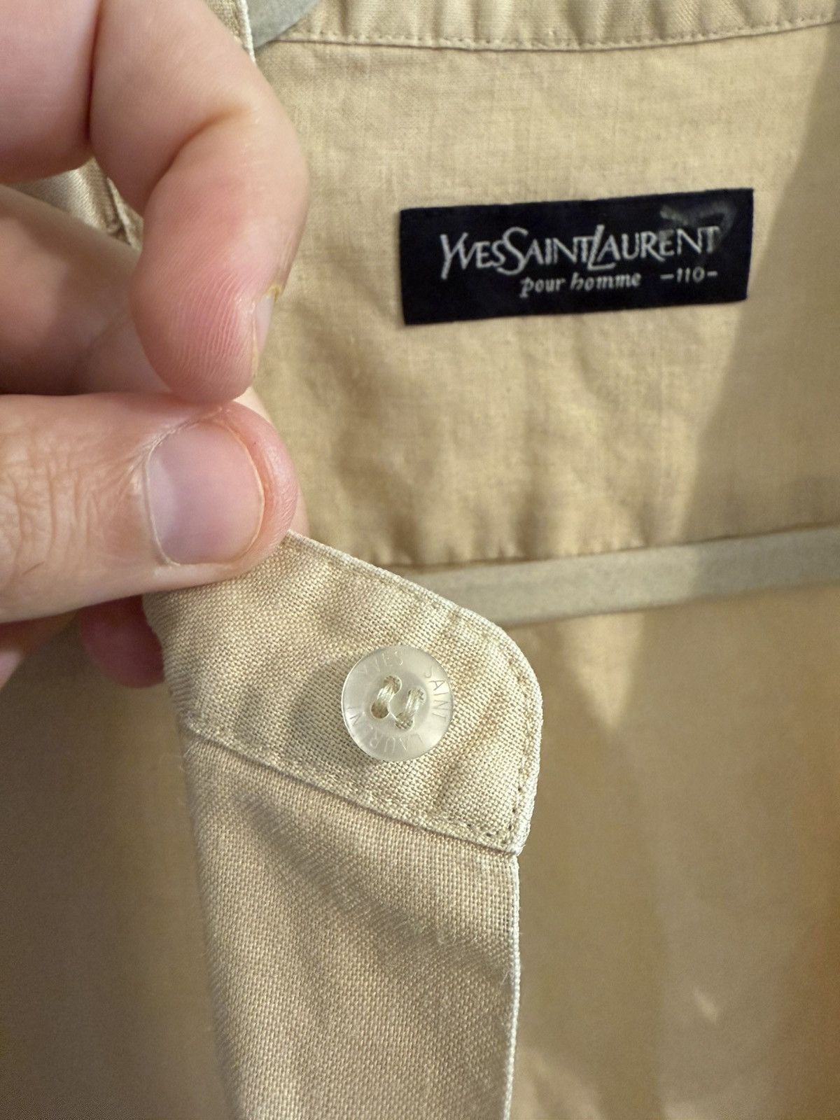 Yves Saint Laurent Yves Saint Laurent Linen Shirt Size US L / EU 52-54 / 3 - 8 Thumbnail