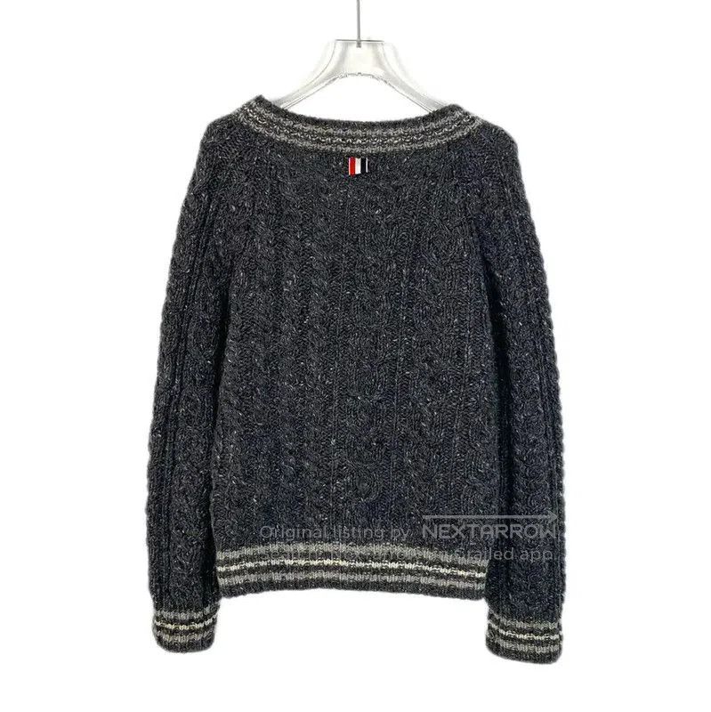 Thom Browne Thom Browne Women's Dark Gray Wool Cardigan . Size XS / US 0-2 / IT 36-38 - 2 Thumbnail
