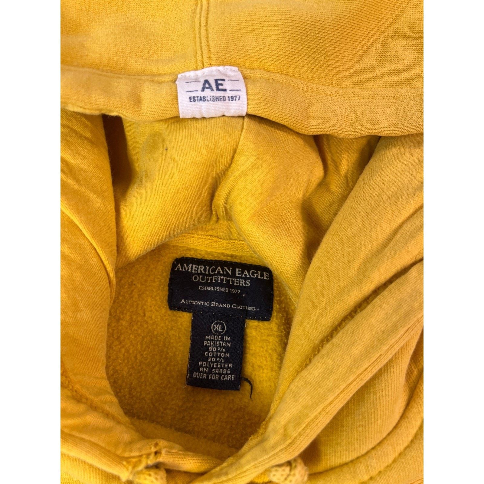 American Eagle Outfitters American Eagle Outfitters Mens XL Yellow Hoodie Sweatshirt Size US XL / EU 56 / 4 - 7 Thumbnail