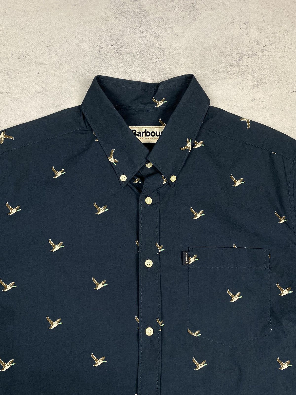 Barbour Barbour over print ducks button up shorts sleeve shirt Size US M / EU 48-50 / 2 - 5 Thumbnail