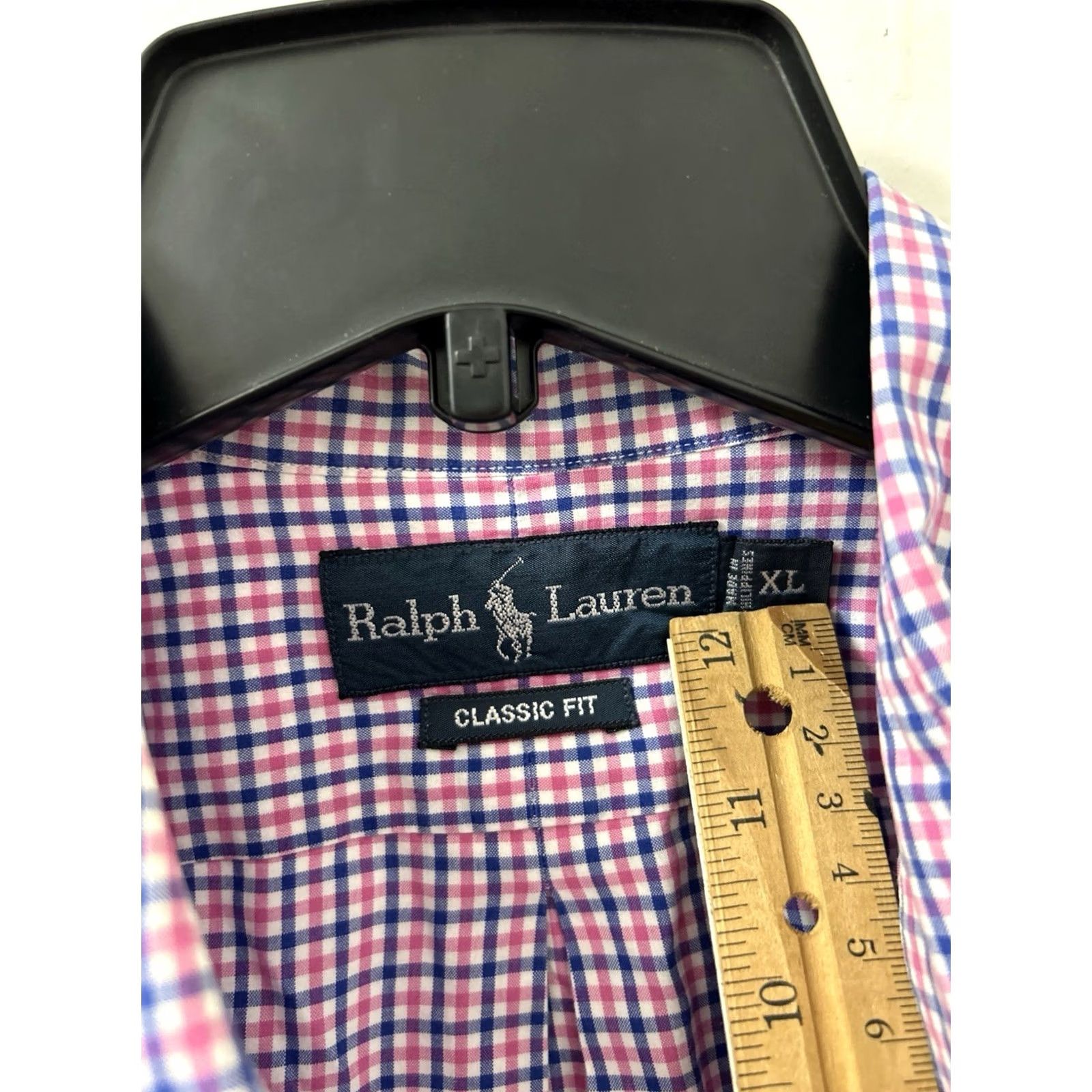 Ralph Lauren VINTAGE Ralph Lauren Shirt Mens XL Pink Blue Oxford Plaid Button Down Logo L/S Size US XL / EU 56 / 4 - 5 Thumbnail