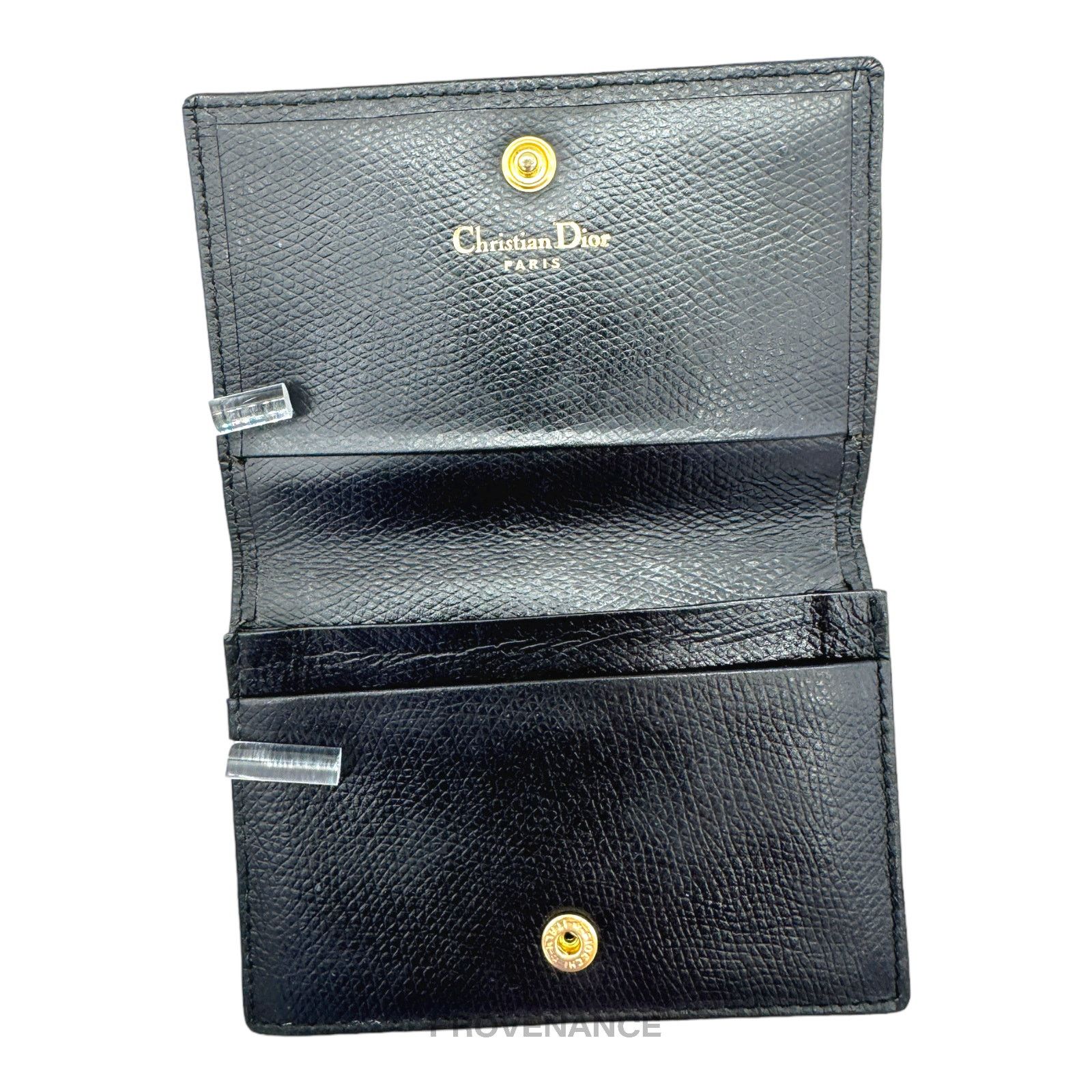 Dior 🔴 Christian Dior CD Card Wallet - Navy Grained Leather Size ONE SIZE - 5 Thumbnail