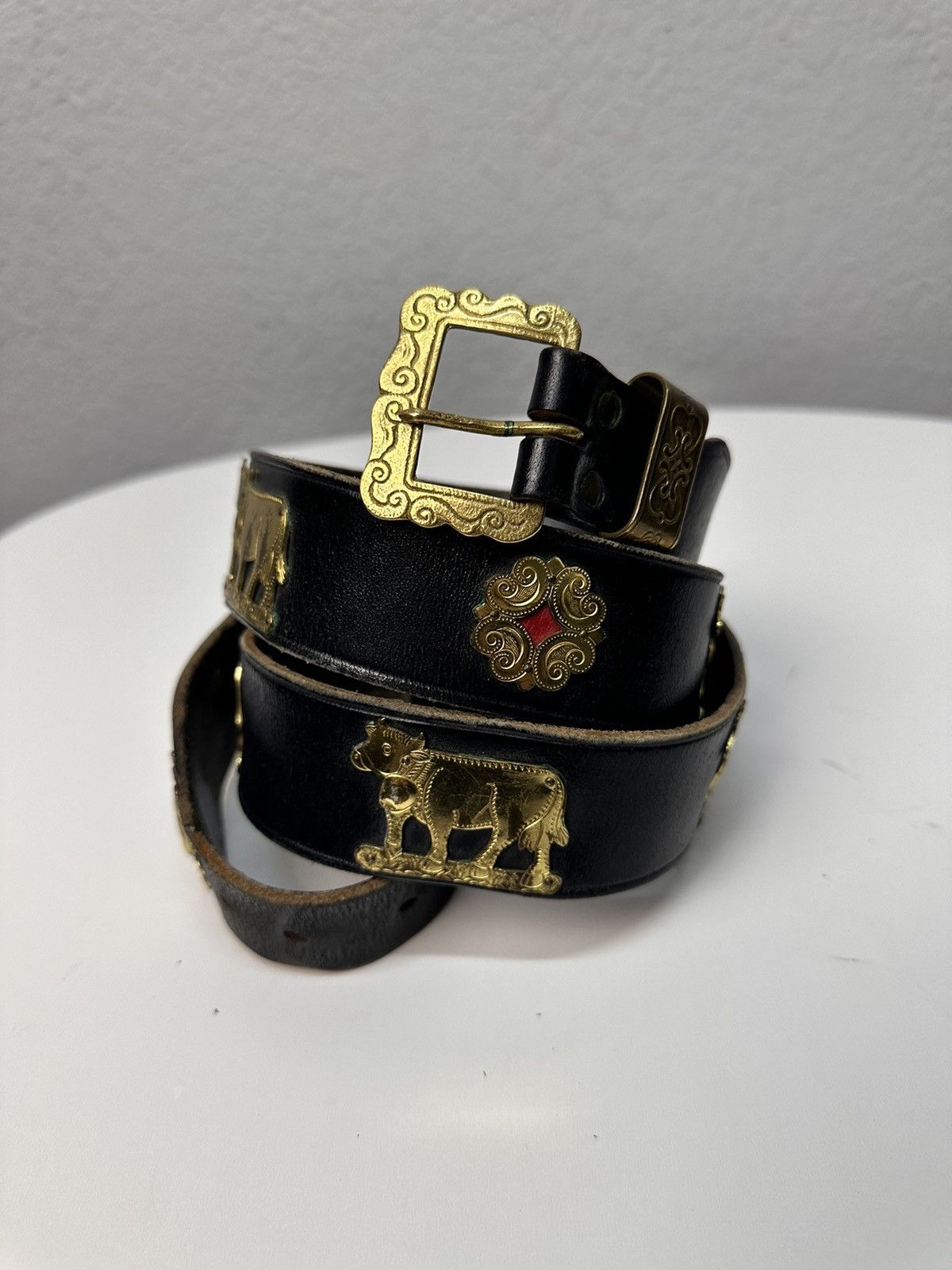 If Six Was Nine Vintage Belt B.B.Simon leather Avantgarde Hysteric Glamour Size ONE SIZE - 5 Thumbnail