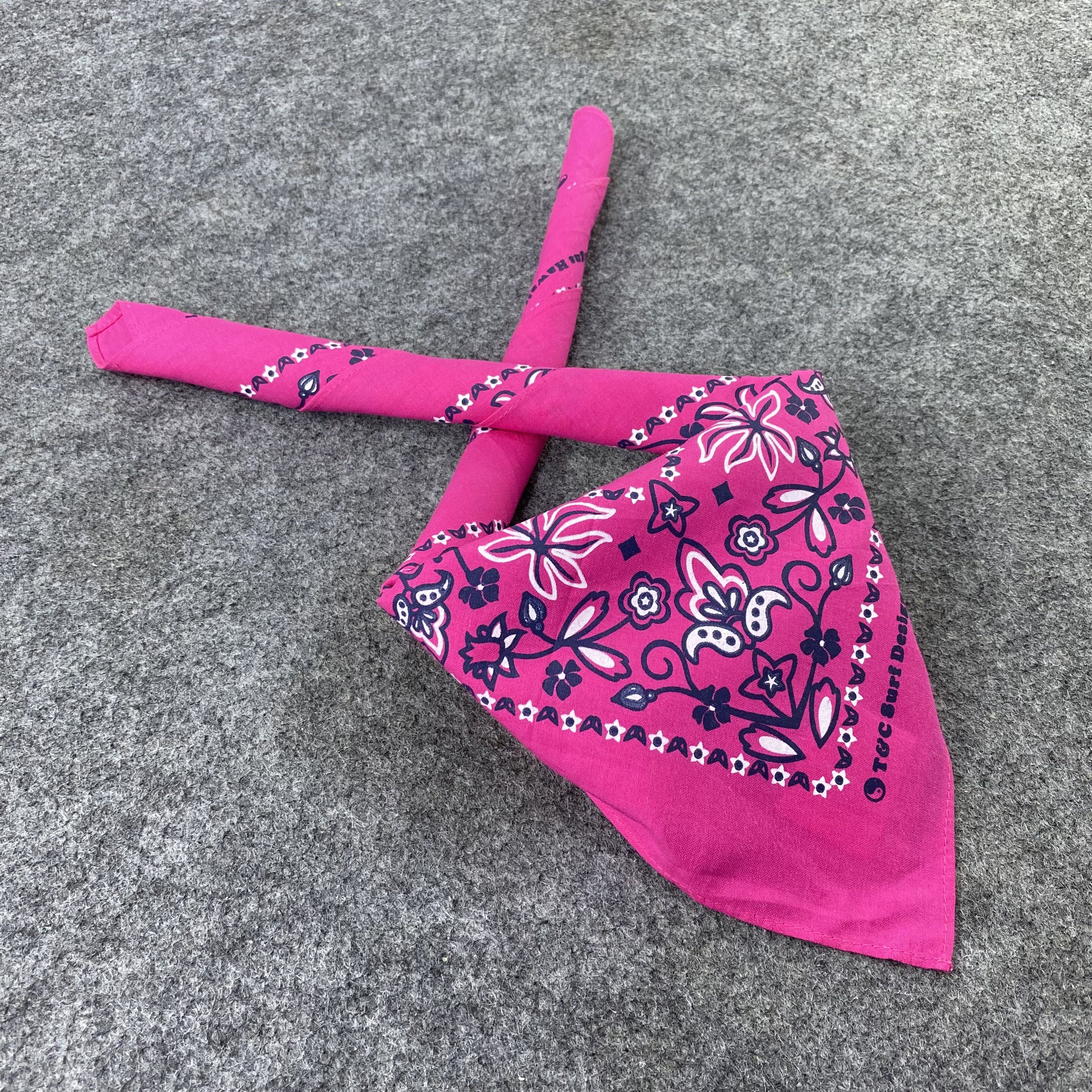 Designer Paislee Pink Handkerchief / Bandana / Neckerchief-B1400 Size ONE SIZE - 1 Thumbnail
