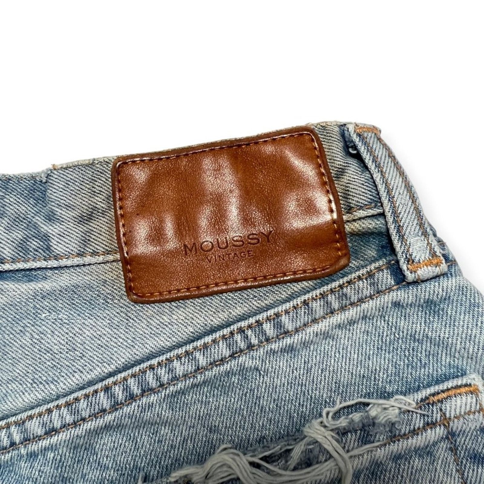 Moussy Vintage Denim Jean Shorts SIZE 26 Destroyed Japan