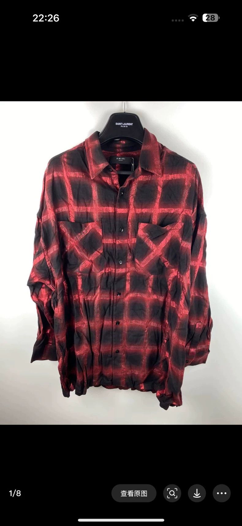 Amiri Amiri Red Glitter Shirt Size US S / EU 44-46 / 1 - 7 Thumbnail