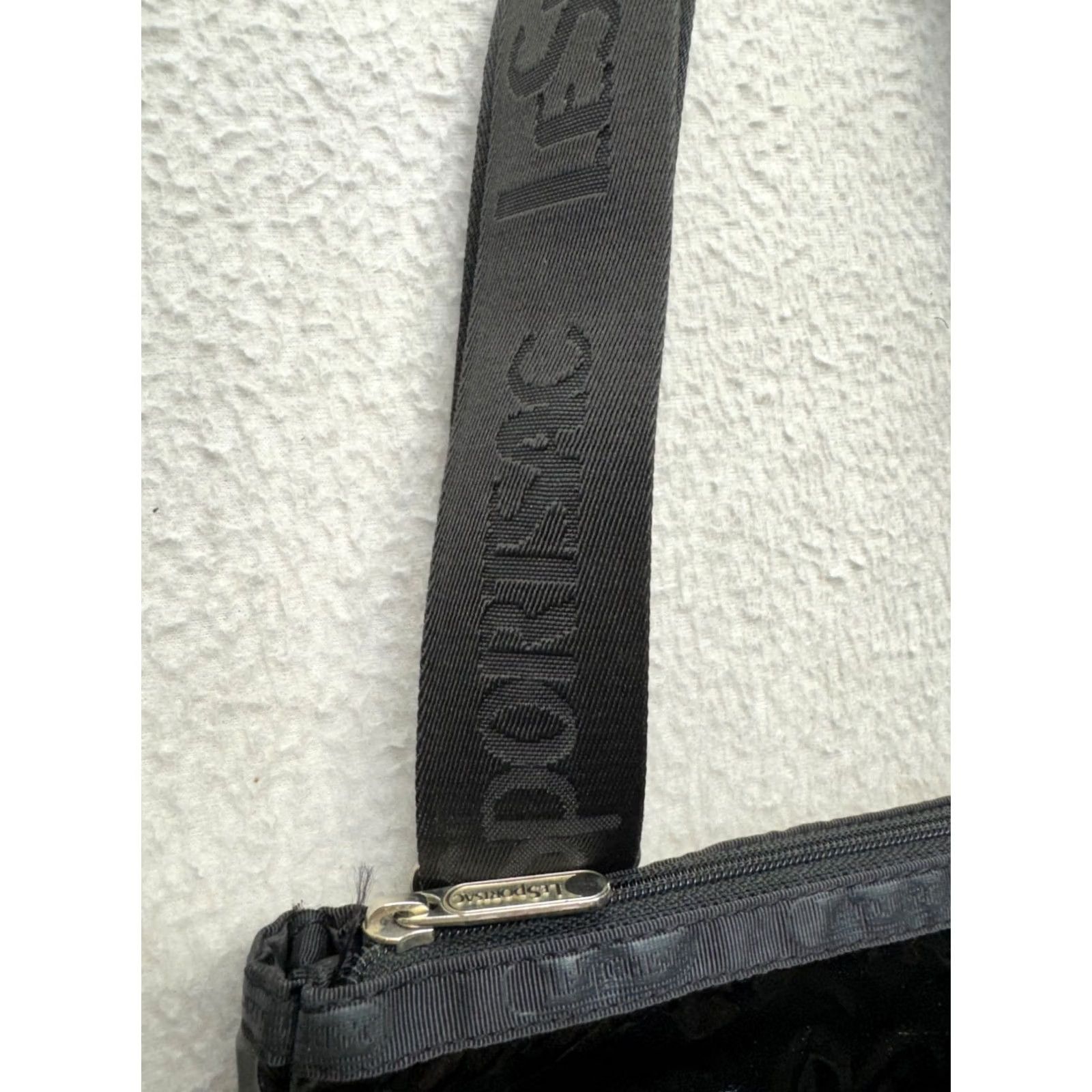 LeSportsac LeSportsac Black Shiny Crossbody Bag With Adjustable Strap #9710 - Womens Size ONE SIZE - 3 Thumbnail