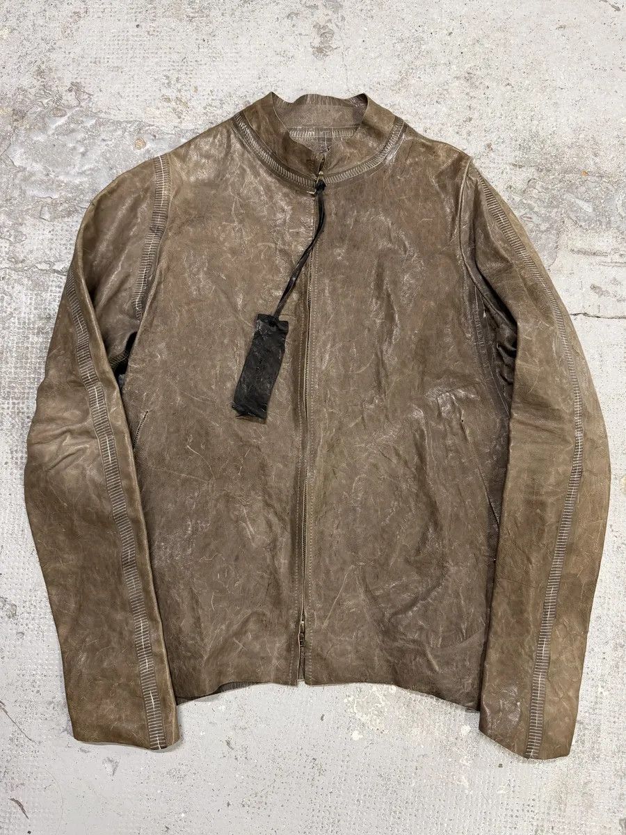 Isaac Sellam Experience FW2025 Isaac Sellam Anatomique Crasse Pouille Grey Leather Jacket Size US M / EU 48-50 / 2 - 1 Thumbnail