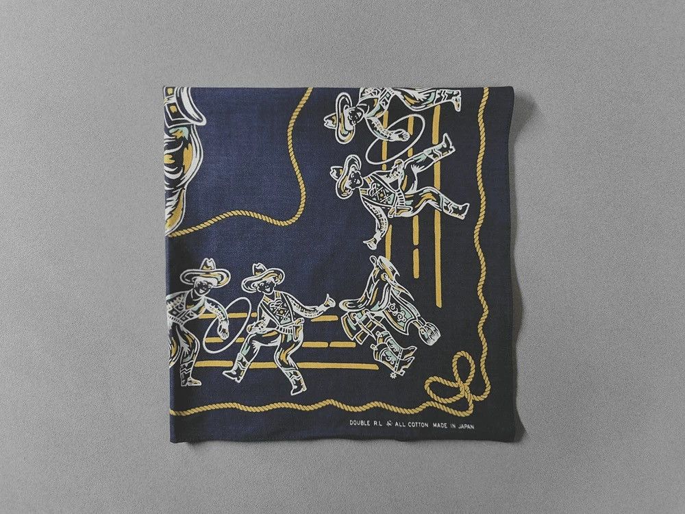 RRL Ralph Lauren RRL INDIGO Bandana COTTON Scarf handkerchief Size ONE SIZE - 5 Thumbnail