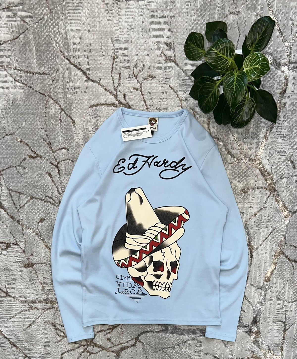 Ed Hardy × Vintage ED HARDY VINTAGE LIGHT SWEATSHIRT CREWNECK AFFLICTION STYLE Size US M / EU 48-50 / 2 - 1 Thumbnail
