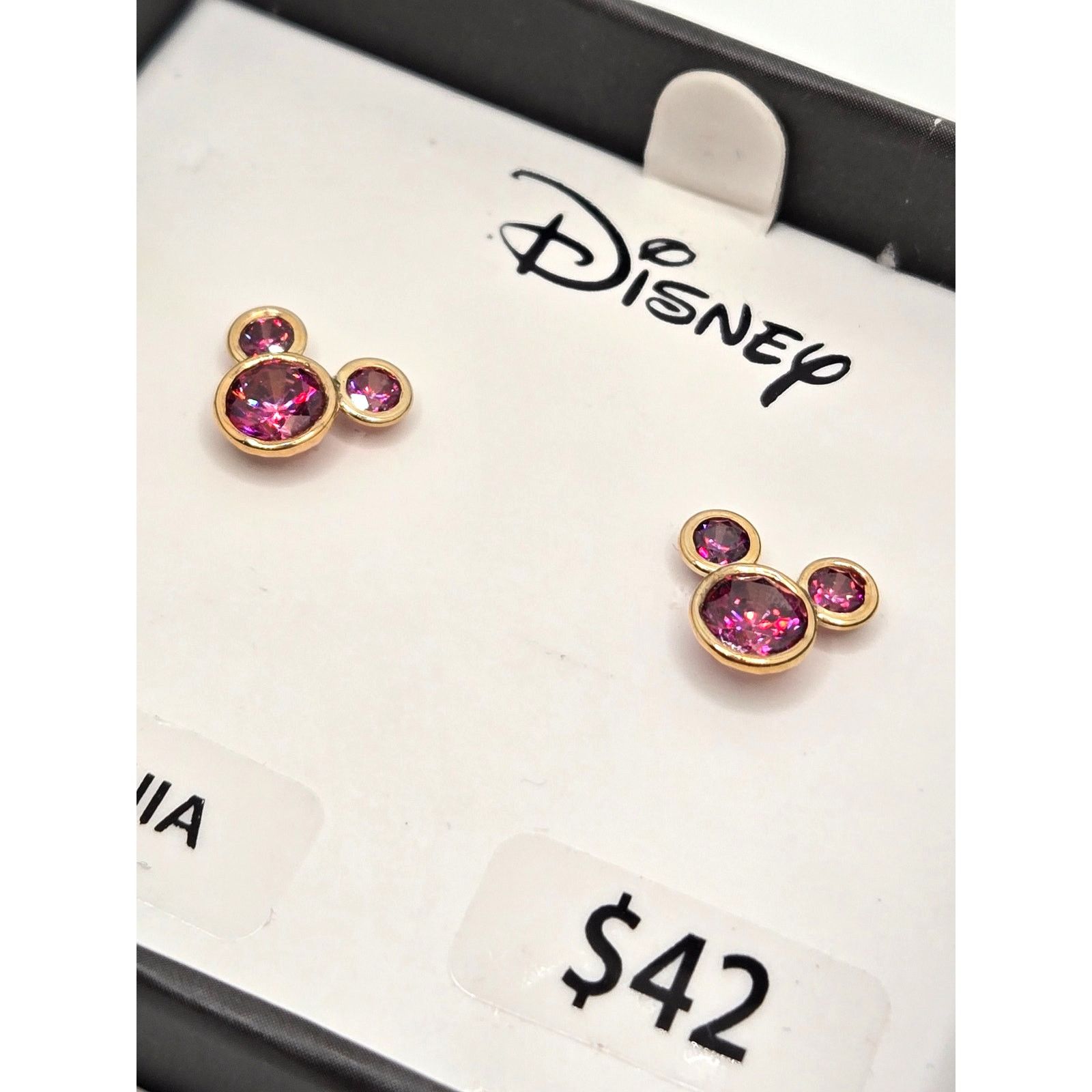 Disney NEW Mickey July Cubic Zirconia 10kt Gold Earrings Size ONE SIZE - 2 Thumbnail