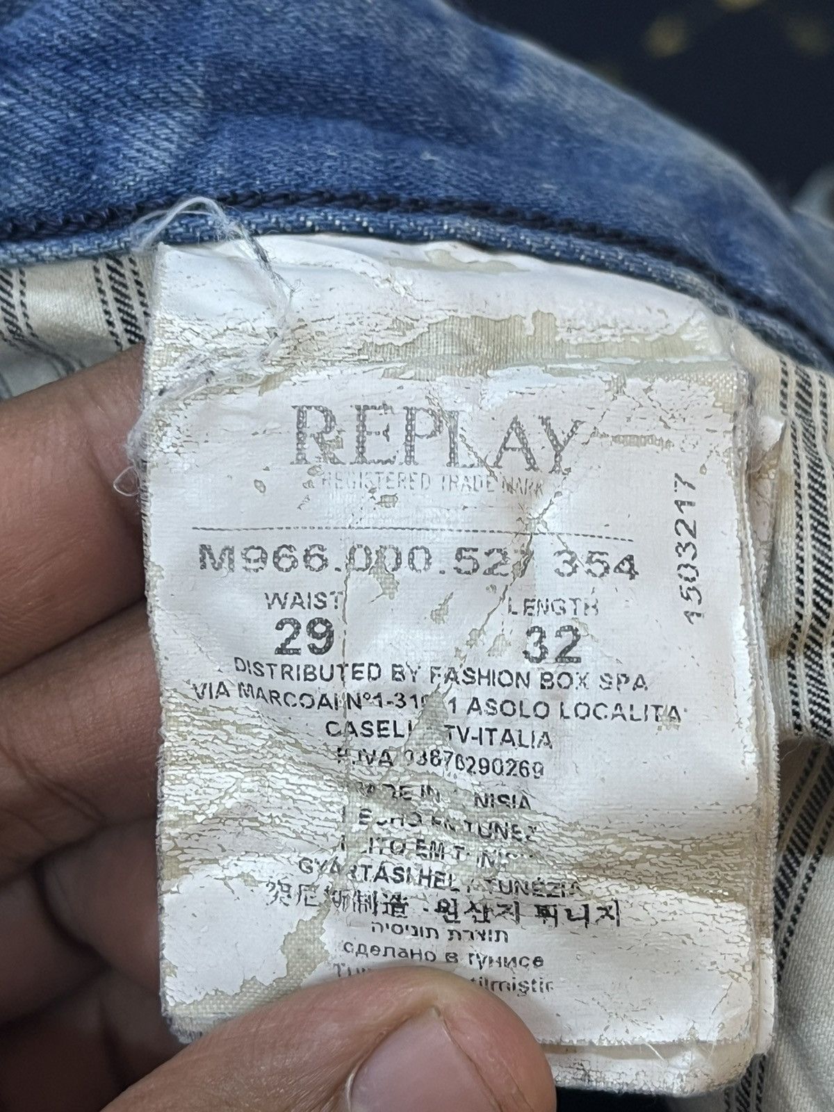 Replay Vintage Replay JETQ Mudwash Faded Denim Size US 29 - 12 Thumbnail