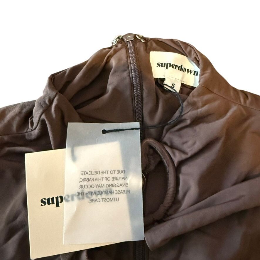 superdown Superdown Sarah Cut Out Top in Chocolate, Size S Size S / US 4 / IT 40 - 5 Thumbnail