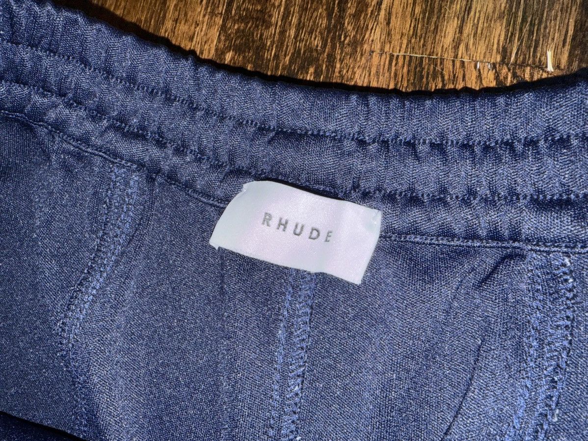 Rhude RHUDE Navy Blue Cropped Track Pants Medium SS21 Rhude Bowl Size US 31 - 6 Thumbnail