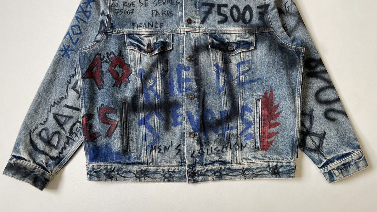 Balenciaga 2018 ‘Grafitti’ Denim Jacket Size US M / EU 48-50 / 2 - 9 Thumbnail