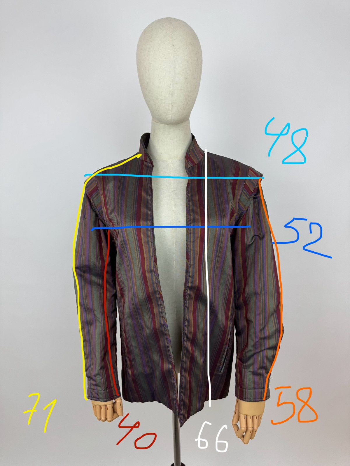 Other Alexon Striped Bomber jacket Vintage Made In Great Britain Size L / US 10 / IT 46 - 9 Thumbnail