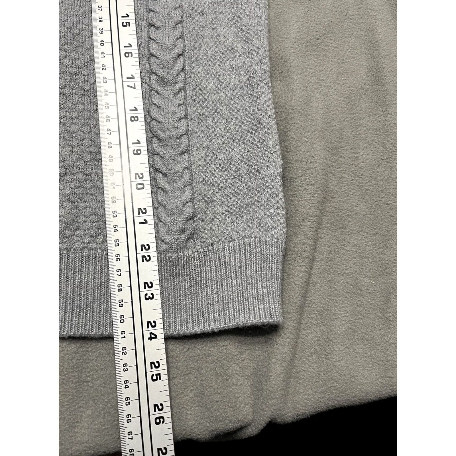 Murano Murano Womens Sweater V-Neck Pullover Wool Size L Gray Regular Long Sleeve Size L / US 10 / IT 46 - 6 Thumbnail