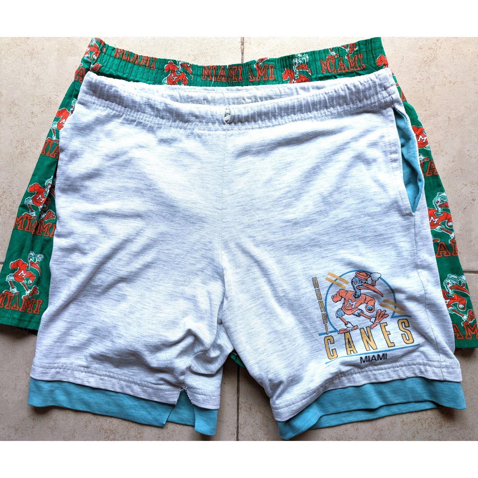 NCAA × Starter Miami Hurricanes 90s SHORTS & Boxer SET football vintage Size US 30 / EU 46 - 8 Thumbnail