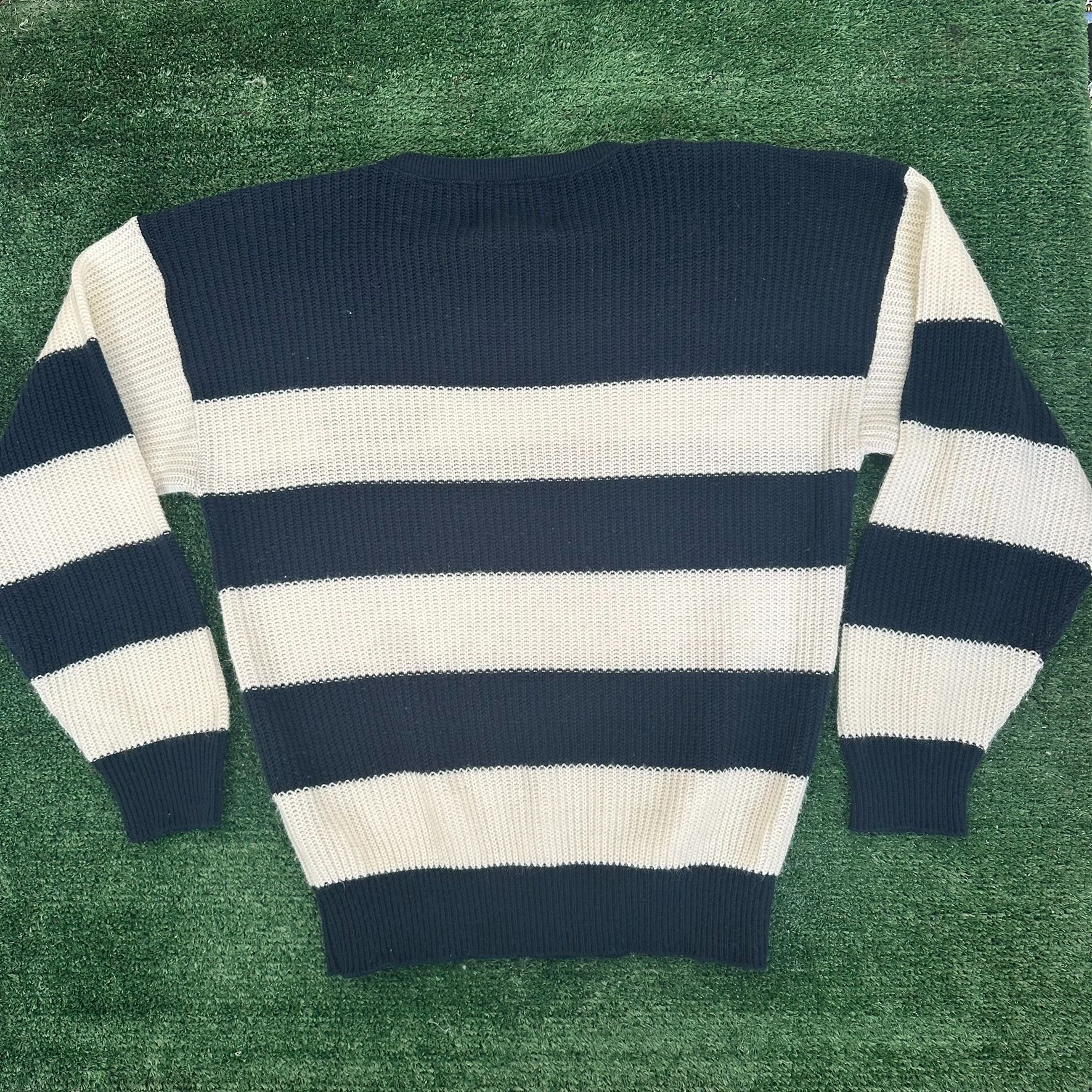 Vintage Vintage 80s Kent State University Crewneck Sweater Striped N Size US M / EU 48-50 / 2 - 4 Thumbnail