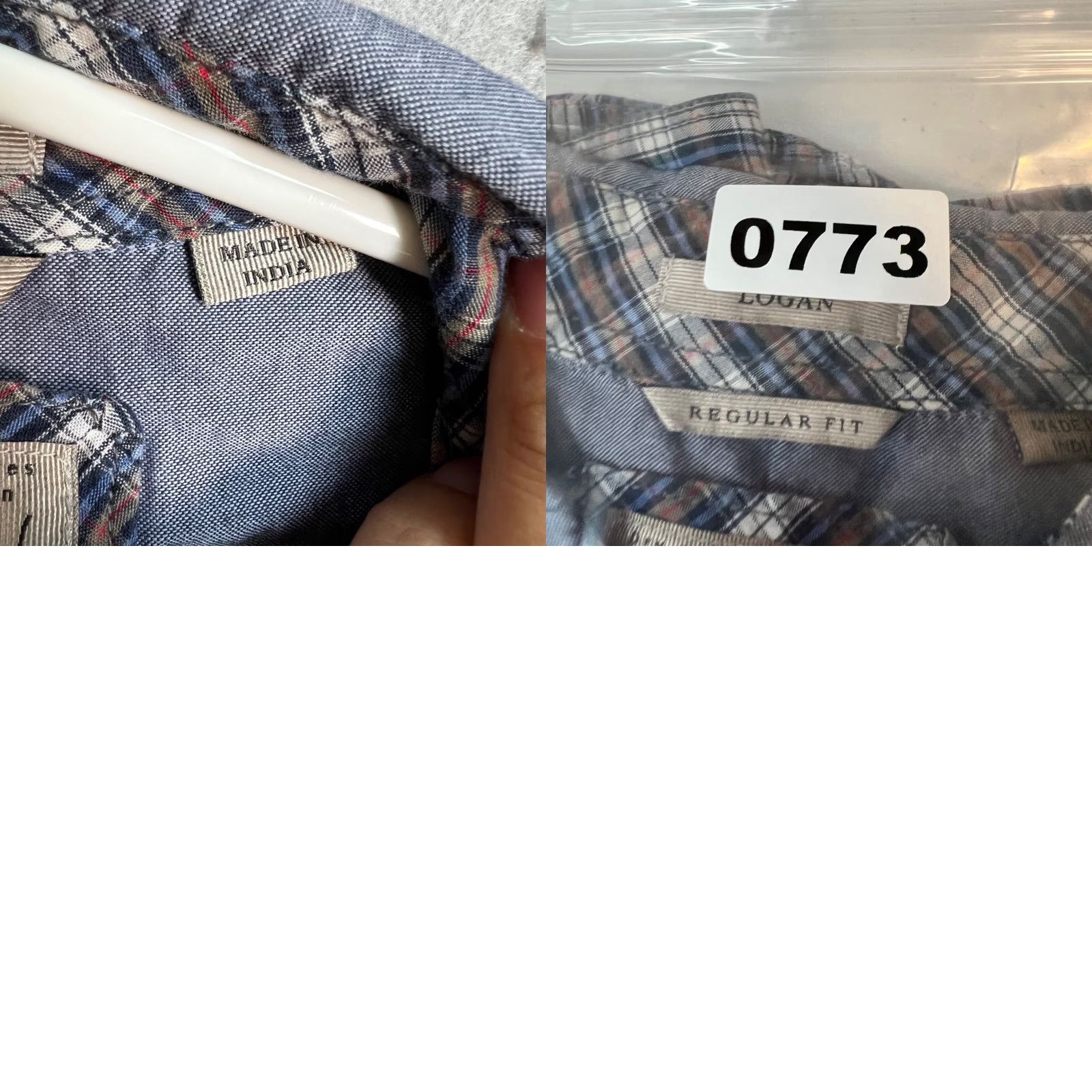 Guess VINTAGE GUESS Logan Mens Plaid Long Sleeve Shirt Regular Fit Size M Blue Cotton Button-Up Shirt Mens Size US M / EU 48-50 / 2 - 8 Thumbnail