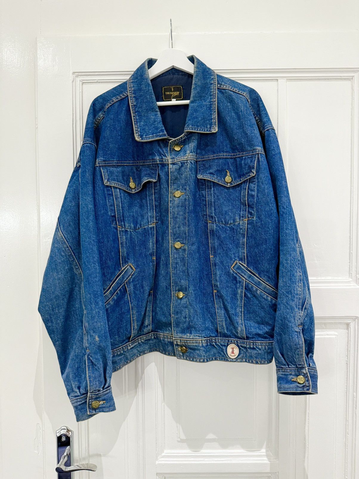Trussardi Trussardi embroidered denim jacket Size US XL / EU 56 / 4 - 2 Thumbnail