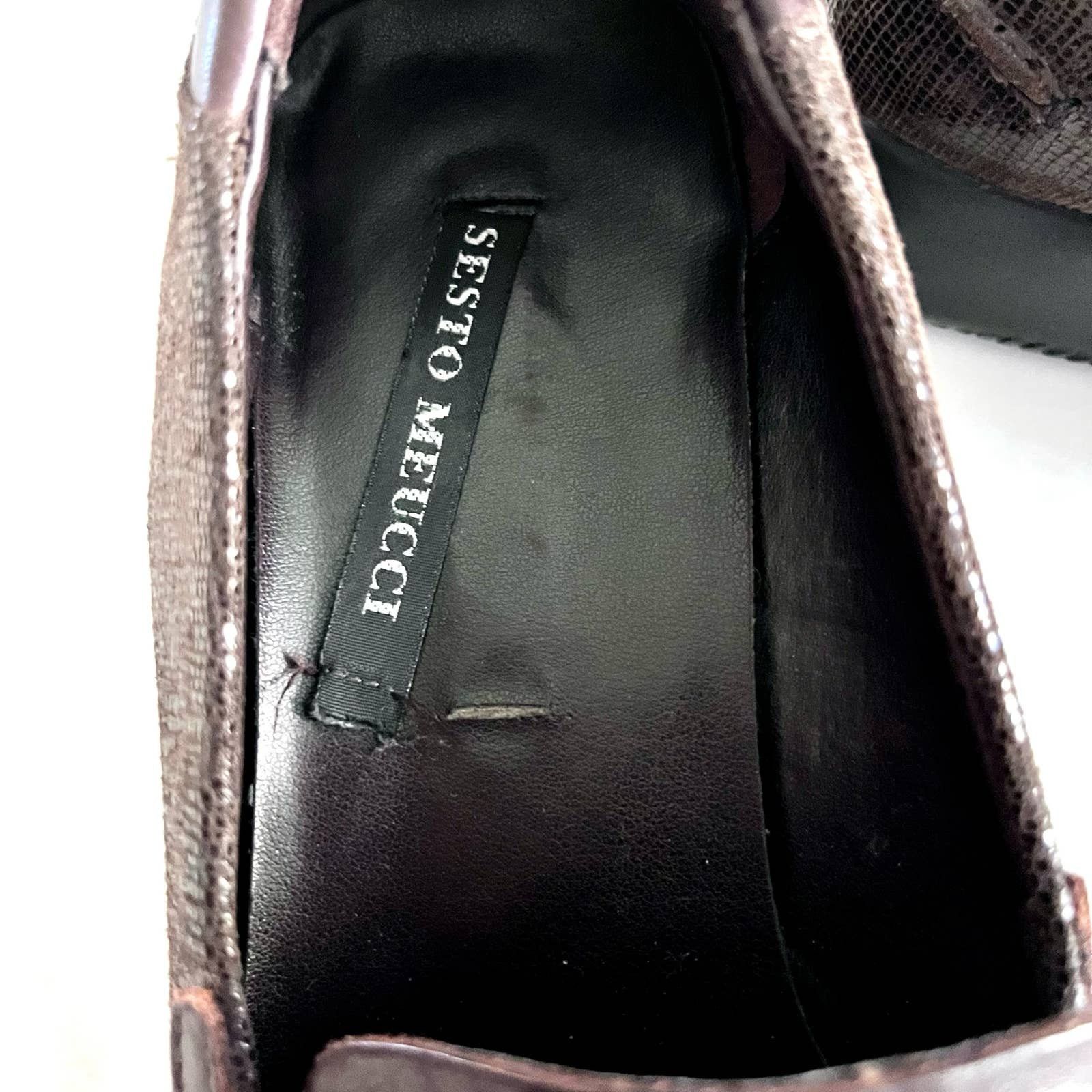 Other Sesto Meucci Women’s Brown Snakeskin Leather Loafers Size US 8.5 / IT 38.5 - 8 Thumbnail