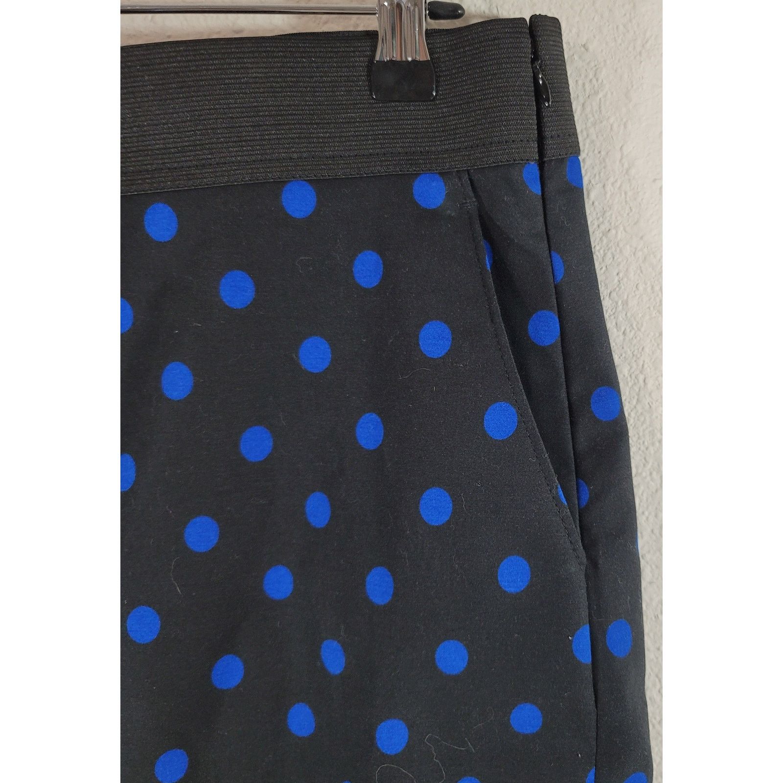 Other Investments Black Blue Polka Dot A Line Mini Skirt 18 Soft Size 40" / US 18 - 3 Thumbnail