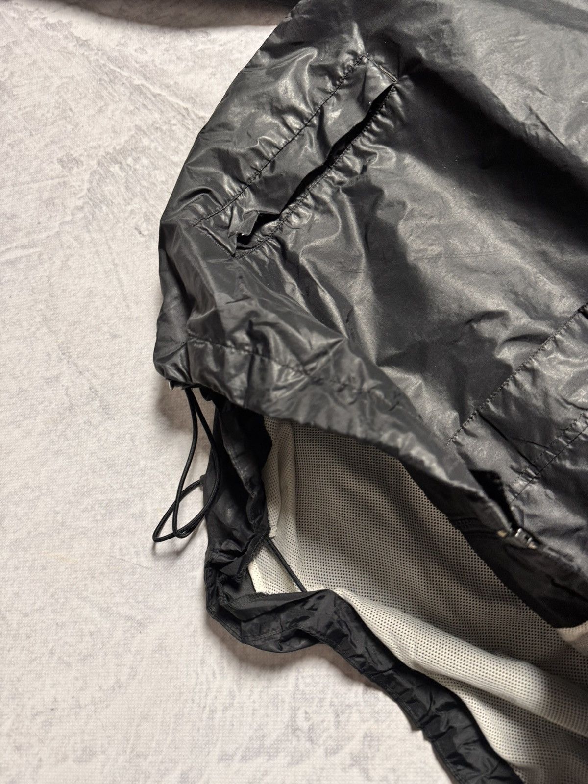Nike × Vintage 00s Nike Vintage Nylon Oversize Drill Hooded Jacket Y2K Size US L / EU 52-54 / 3 - 7 Thumbnail