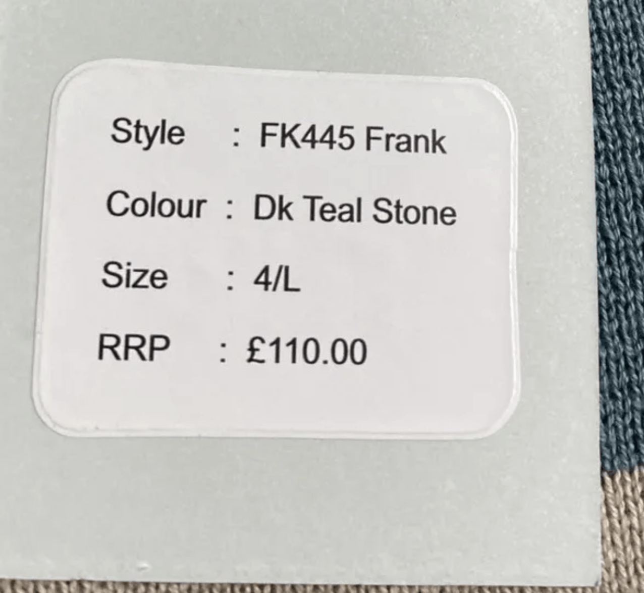 Folk $140 RRP New Folk Dk Teal Stone 3 BOTT. sweater size L Size US L / EU 52-54 / 3 - 6 Thumbnail
