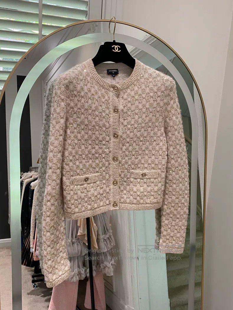 Chanel Chanel 23-year-old ski series platinum cardigan coat Size XXS / US 00 / IT 34 - 1 Thumbnail
