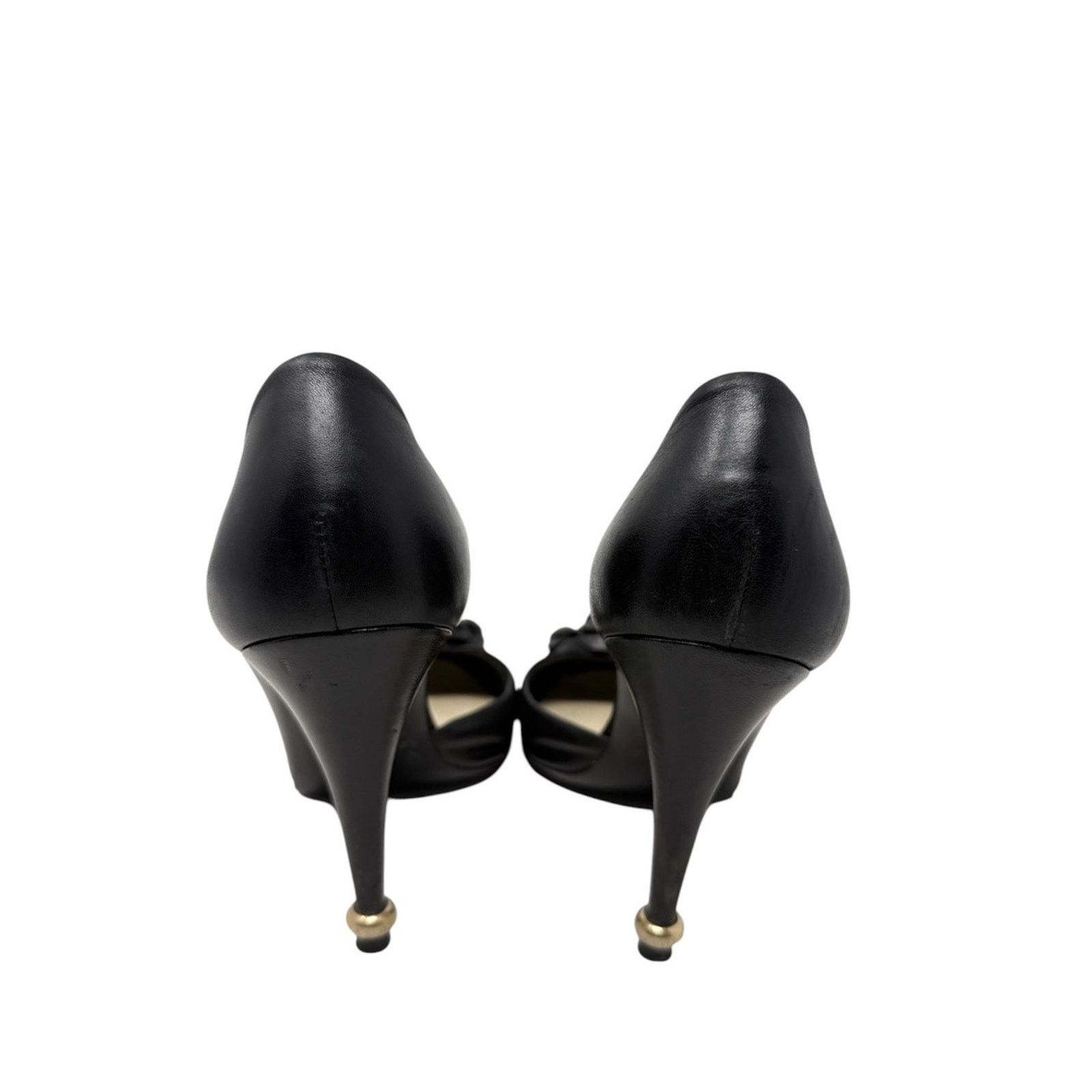 Chanel Chanel CC Black Leather Camellia Half D’Orsay Pumps Size 39 Size US 9 / IT 39 - 6 Thumbnail