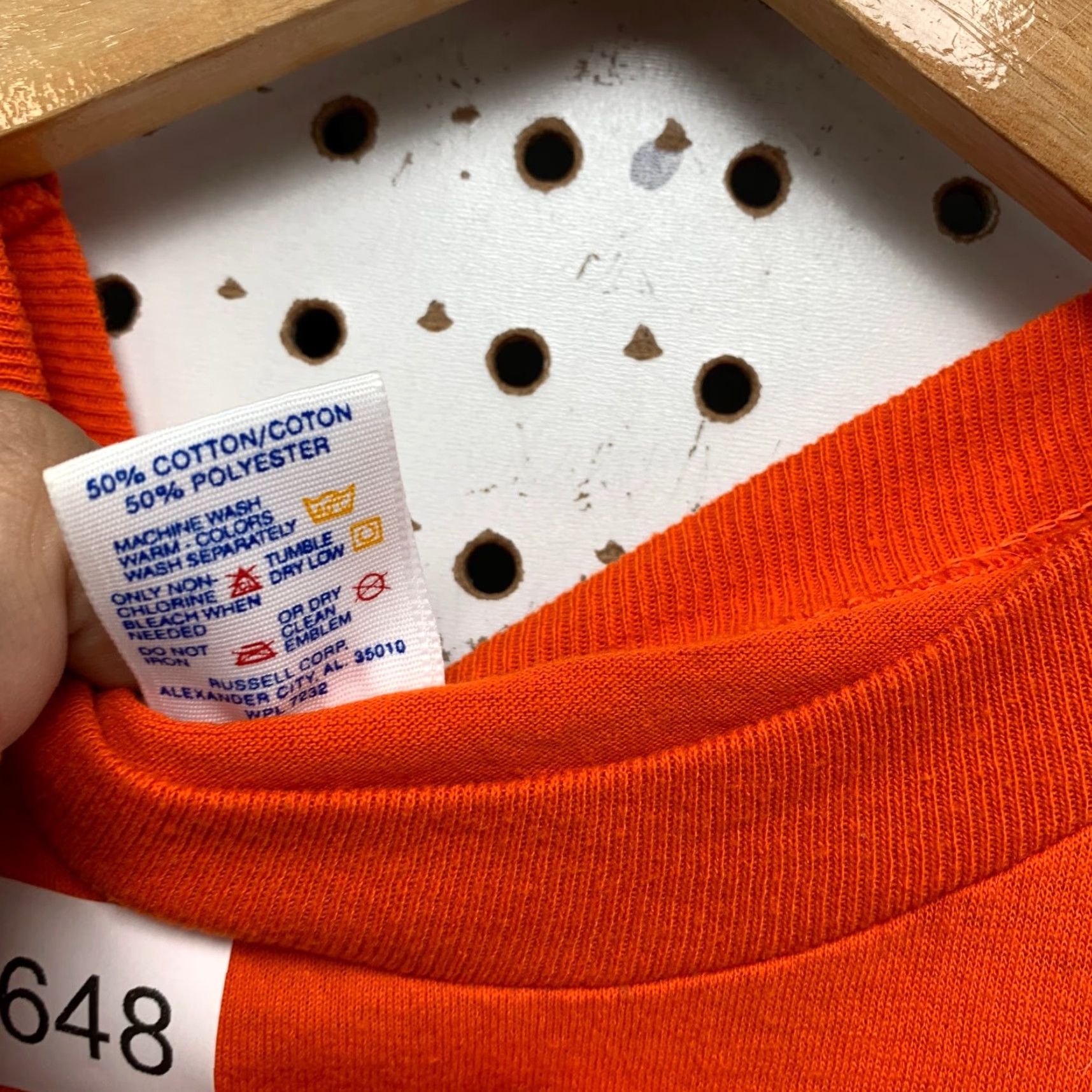 Jerzees VINTAGE Jerzees 80s Orange Shirt Mens XL T-Shirt Regular Crew Neck Short Sleeve Cotton USA 80s 90s Mens Size US XL / EU 56 / 4 - 5 Thumbnail
