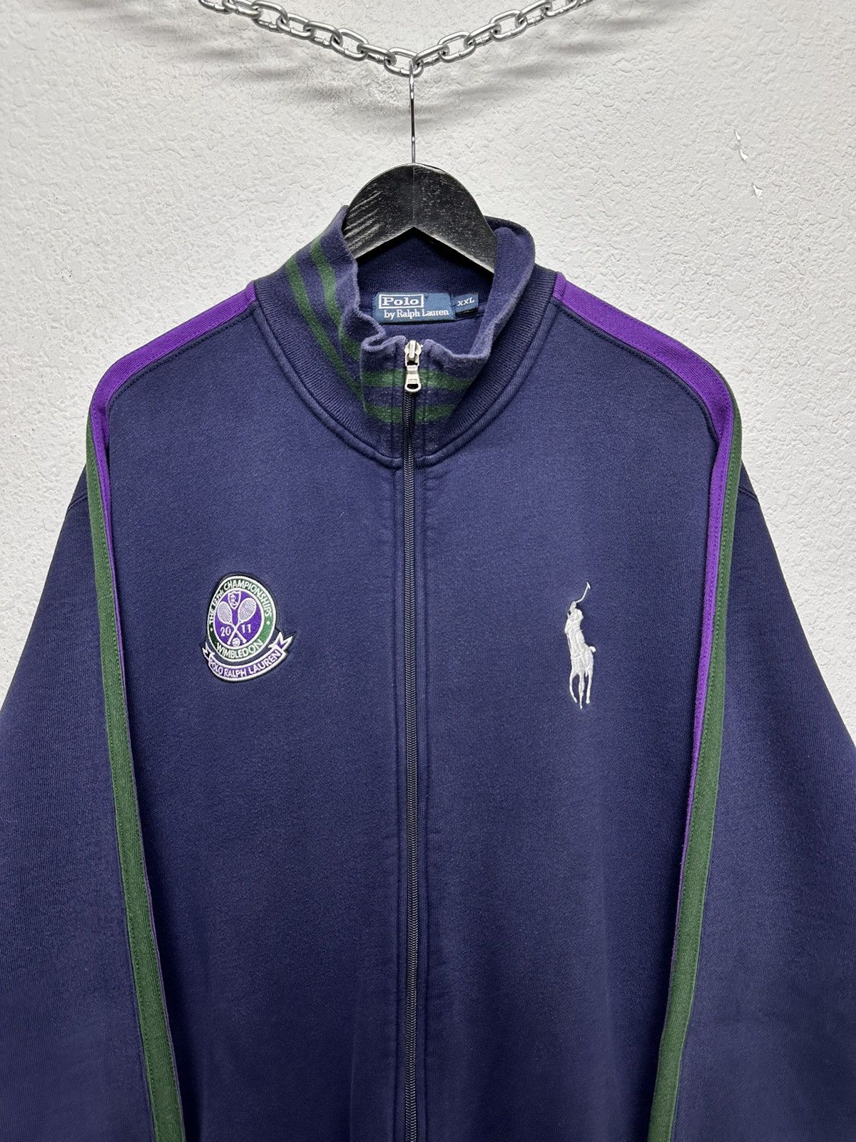 Polo Ralph Lauren VINTAGE POLO RALPH LAUREN WIMBLEDON 2011 ZIPPER FRONT Size US XXL / EU 58 / 5 - 2 Thumbnail