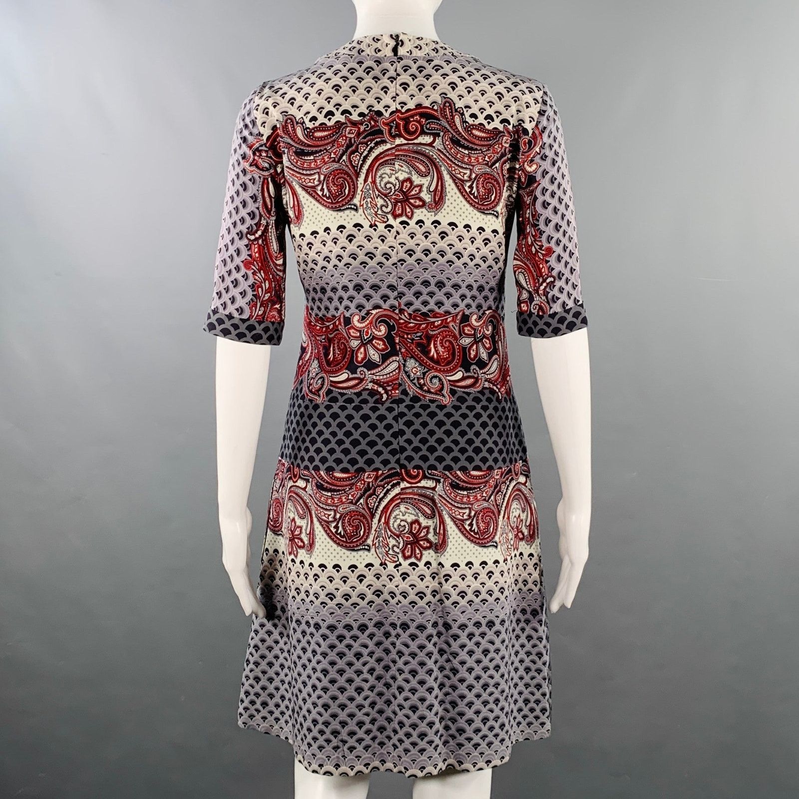 Gucci GUCCI Size 4 Multi Color Silk Chinoiserie Pleated Dress Size S / US 4 / IT 40 - 5 Thumbnail