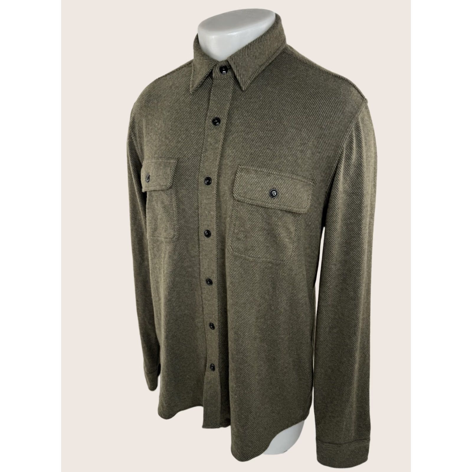 Faherty Faherty Shirt Jacket Flannel Mens L Green Long Sleeve Button-Up B2 NEW with Tags Size US L / EU 52-54 / 3 - 1 Thumbnail