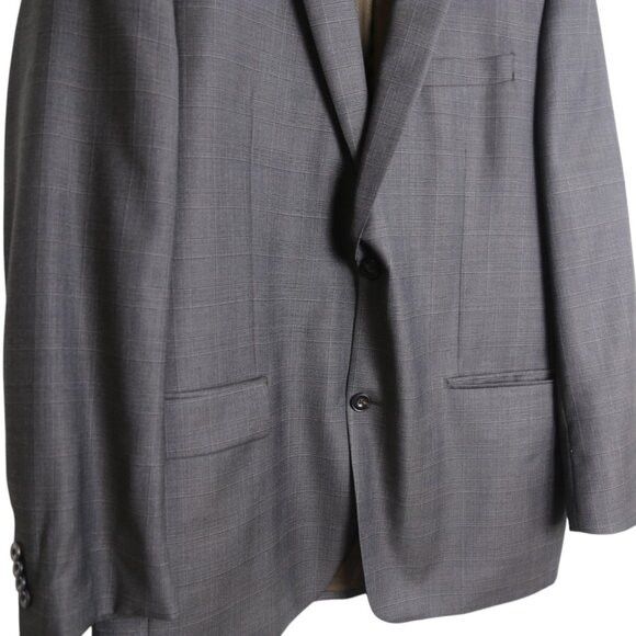 Michael Kors Michael Kors Wool Classic Single Breasted Men's Grey Blazer Size 42L - 3 Thumbnail