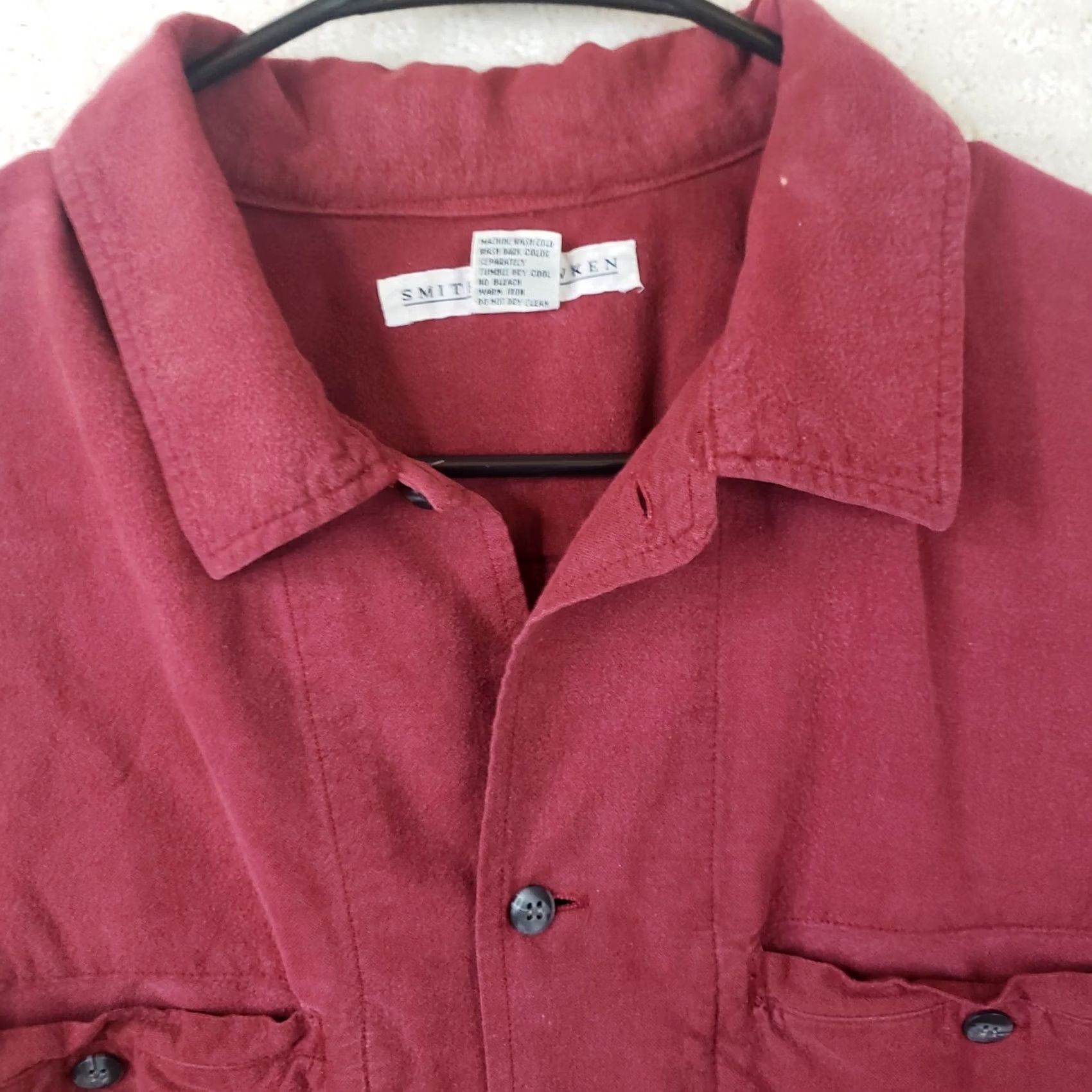 Vintage Smith & Hawken Chamois Flannel Shirt Mens L Red Button Up Outdoor Hunting Size US L / EU 52-54 / 3 - 4 Thumbnail